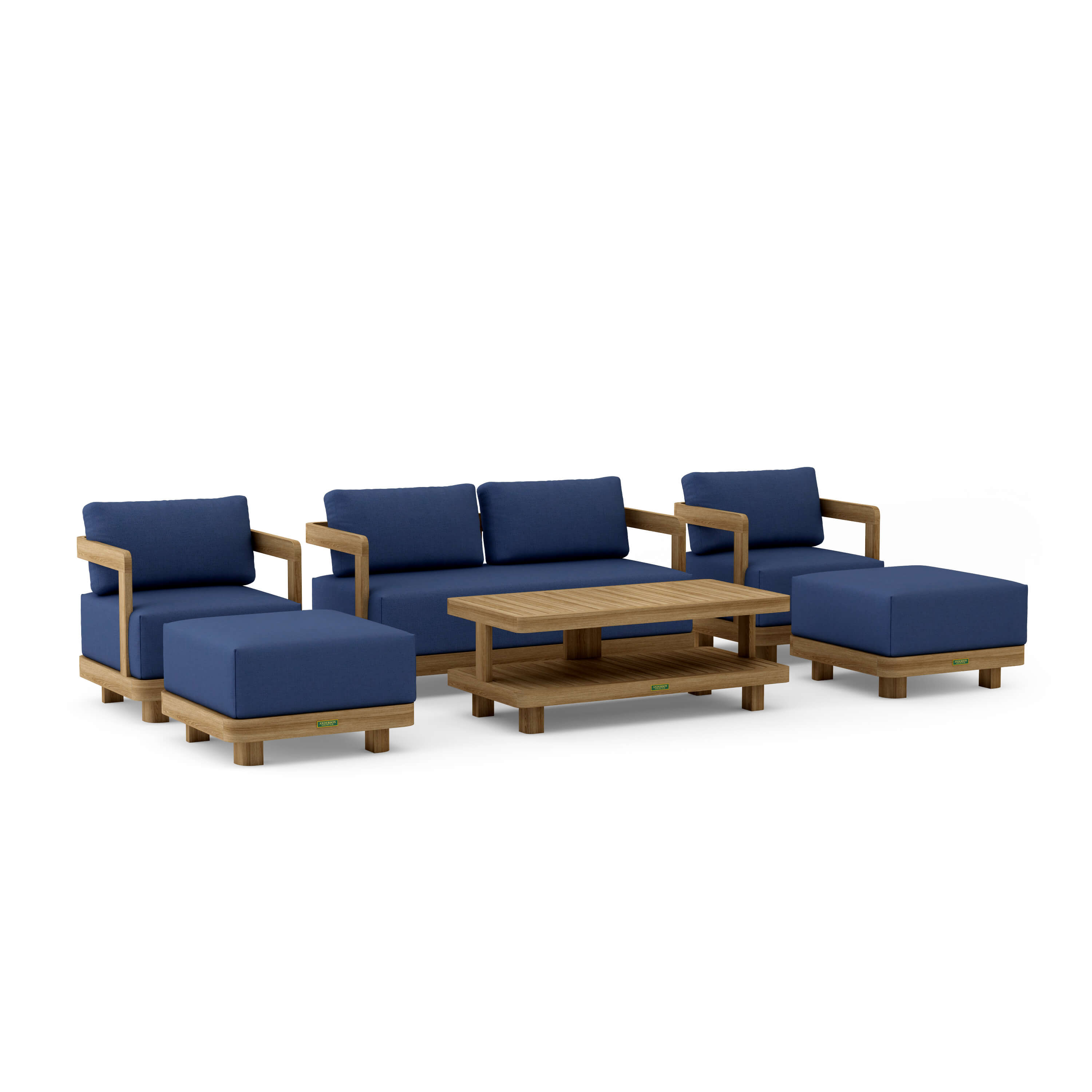 6-Piece Granada Deep Seating Patio Set - Outdoor Wicker Furniture with Cushions for Backyard, Poolside & Garden Relaxation