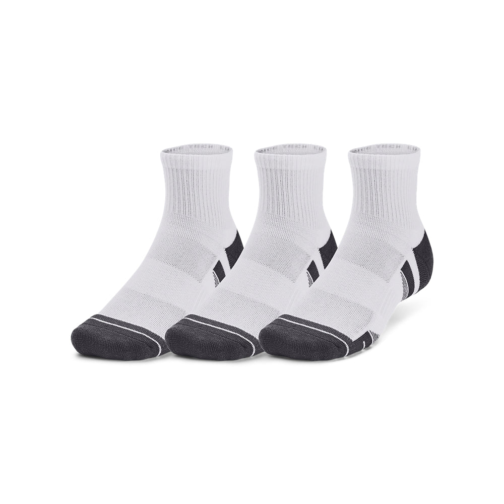 Men's & Women's Under Armour Performance Tech Quarter Socks 3-Pack - Moisture Wicking Athletic Socks for Running, Training & Sports Activities