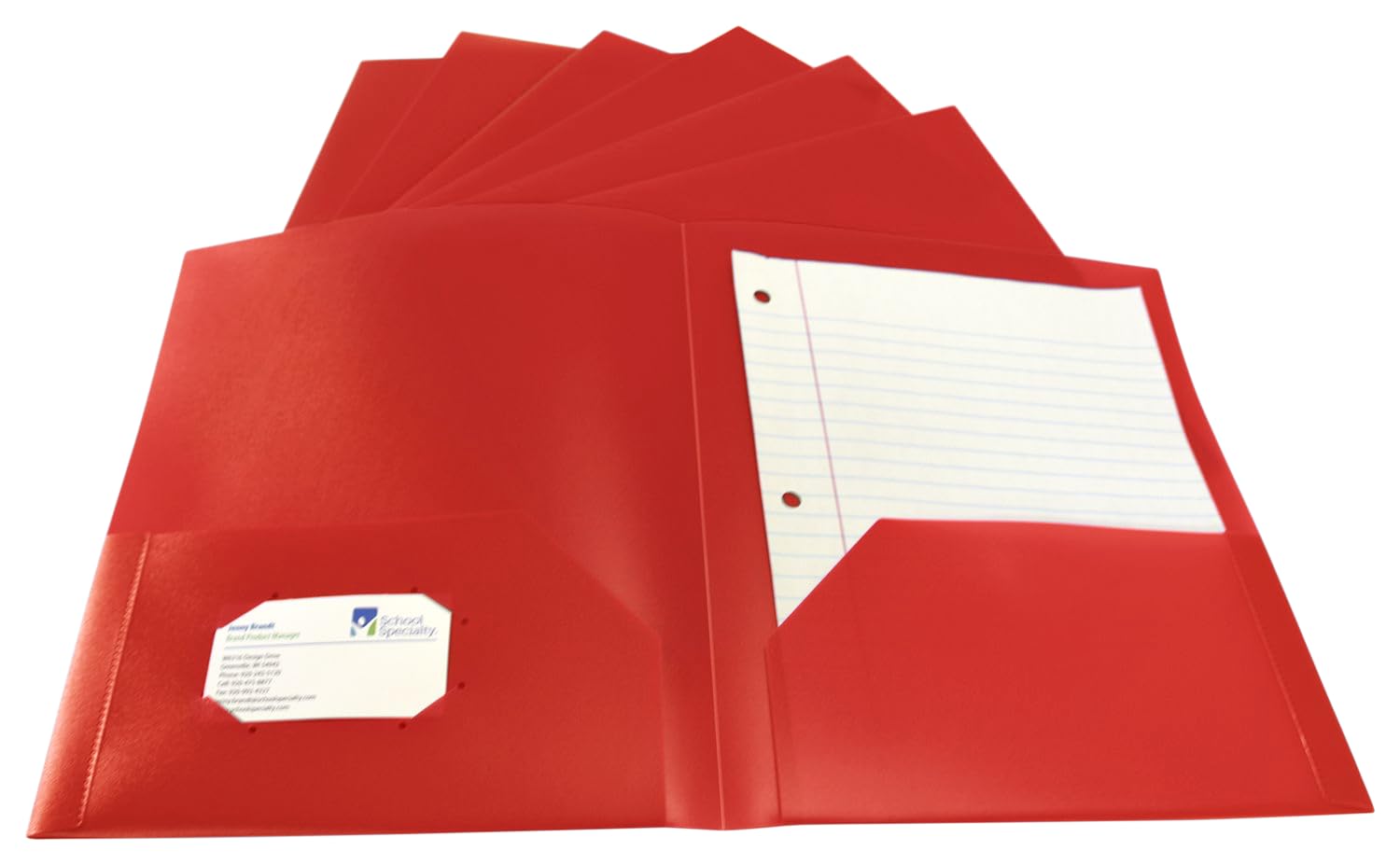 School Smart 2-Pocket Poly Folders - Red, Pack of 25 | Durable Plastic Folders for Classroom Organization, Homework & Document Storage | Perfect for Students, Teachers & Office Use