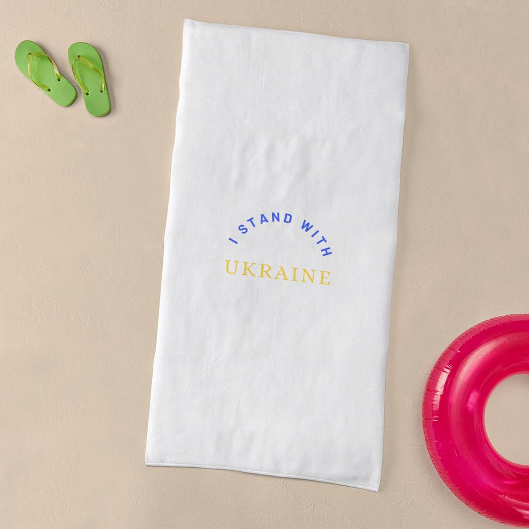 Solidarity with Ukraine Large Beach Towel - Soft, Absorbent & Unique Design - Perfect for Pool, Beach, Gym & Travel