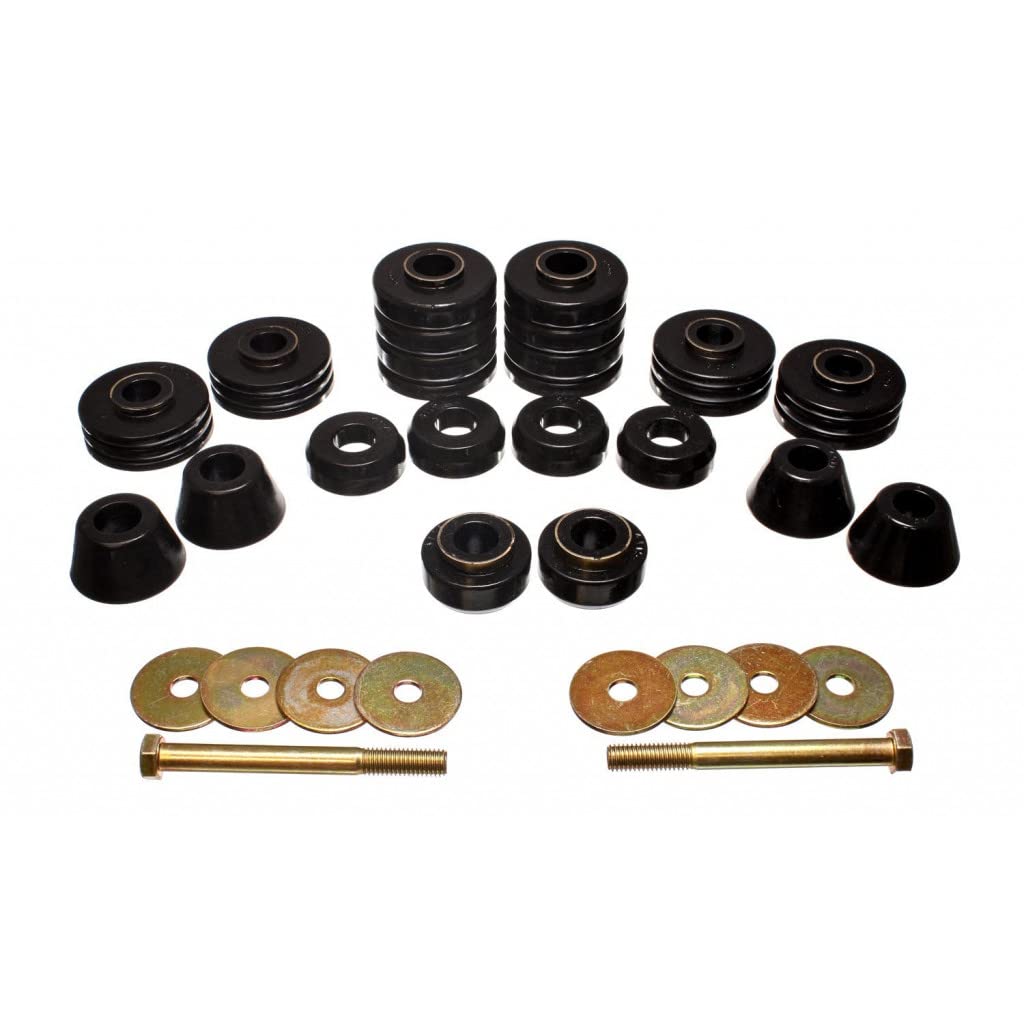 Energy Suspension Body Cab Mount Set for 1977-1978 GMC K35 - Black 3.4140G | Durable Rubber Bushings for Smooth Ride & Vibration Reduction | Perfect for Off-Roading & Truck Restoration Projects