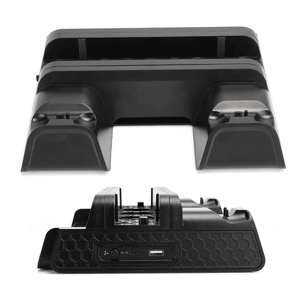 PS4 Cooling Stand with Dual Controller Charger - Vertical Cooling Fan Station for PS4, PS4 Slim & PS4 Pro | Portable Heat Dissipation Solution for Enhanced Gaming Performance