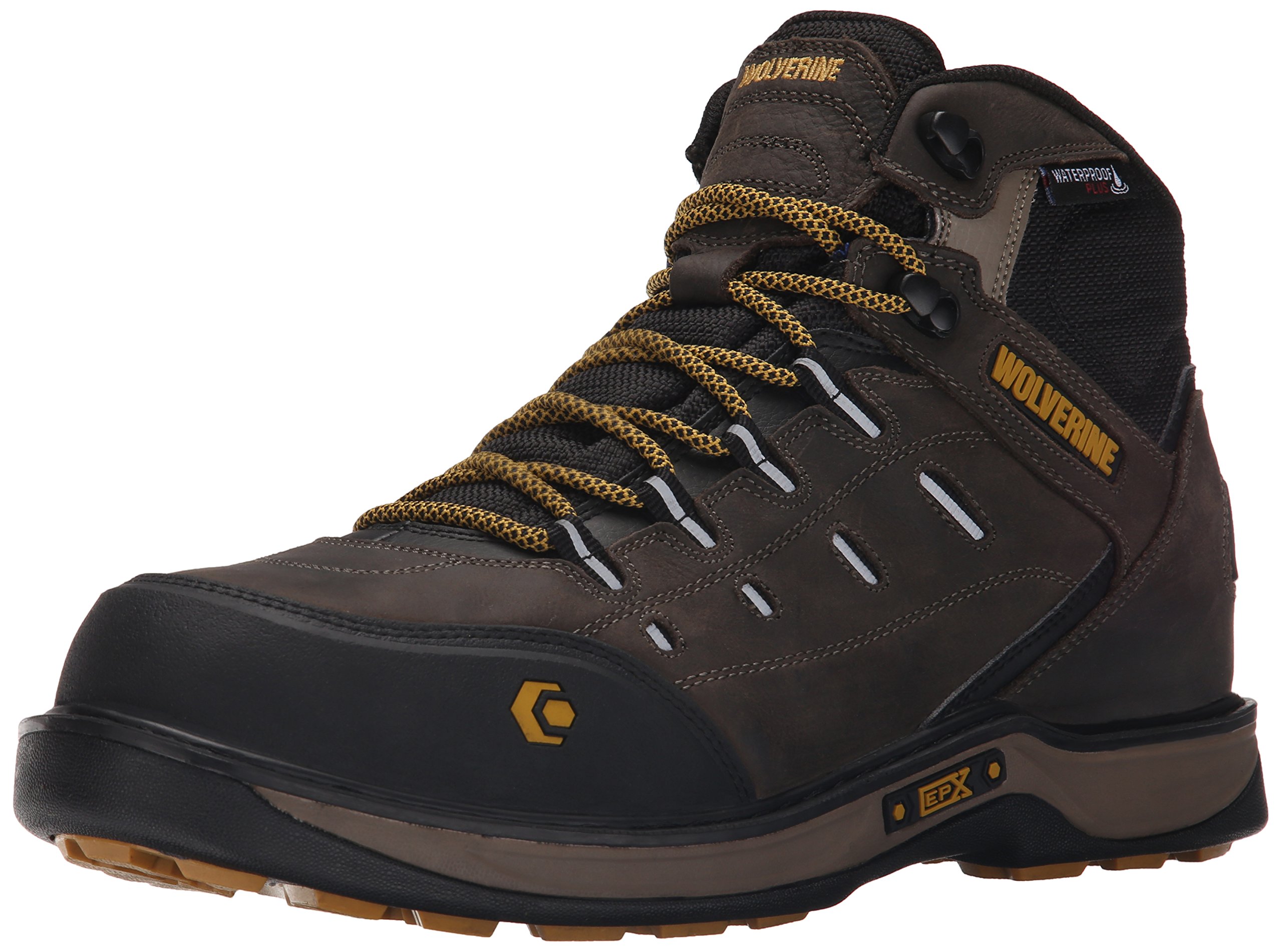 Wolverine Men's Edge LX Nano Toe Work Boot - Steel Toe Safety Shoes for Construction & Heavy Duty Work | Slip Resistant & Comfortable Work Boots for Men