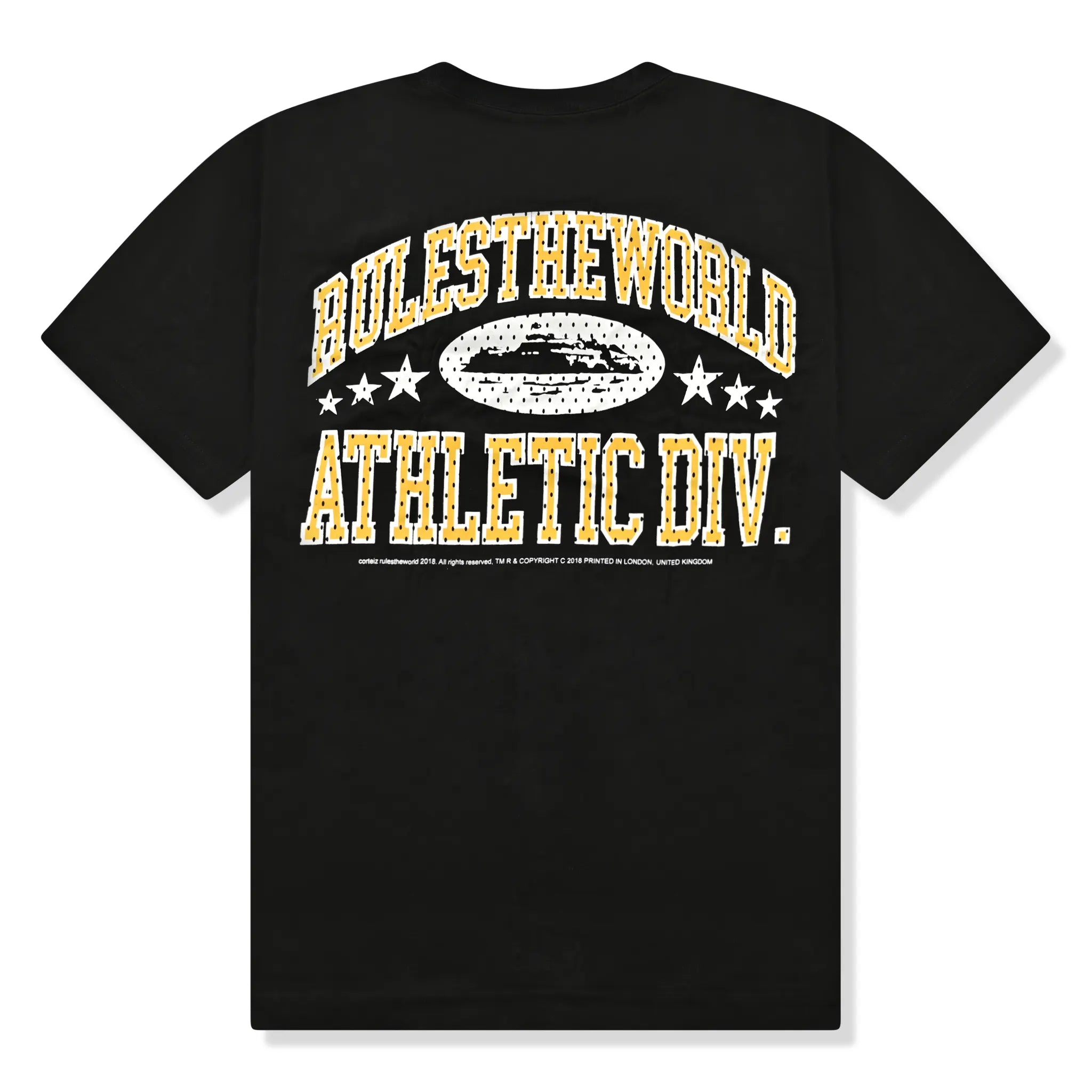 Corteiz Athletic Division Black T-Shirt for Men - Comfortable Casual Workout Tee - Perfect for Gym, Running, and Everyday Wear