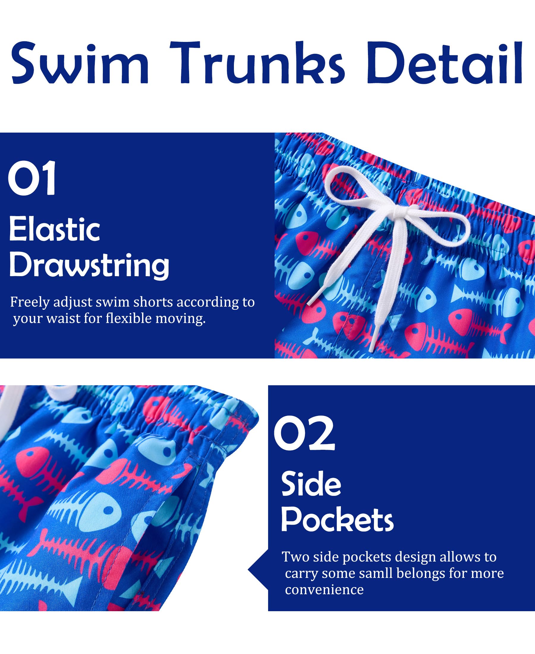 **Boys Swim Trunks with Compression Liner - Quick-Dry Kids Swim Shorts for Ages 6-18 - Perfect for Pool, Beach & Water Sports**