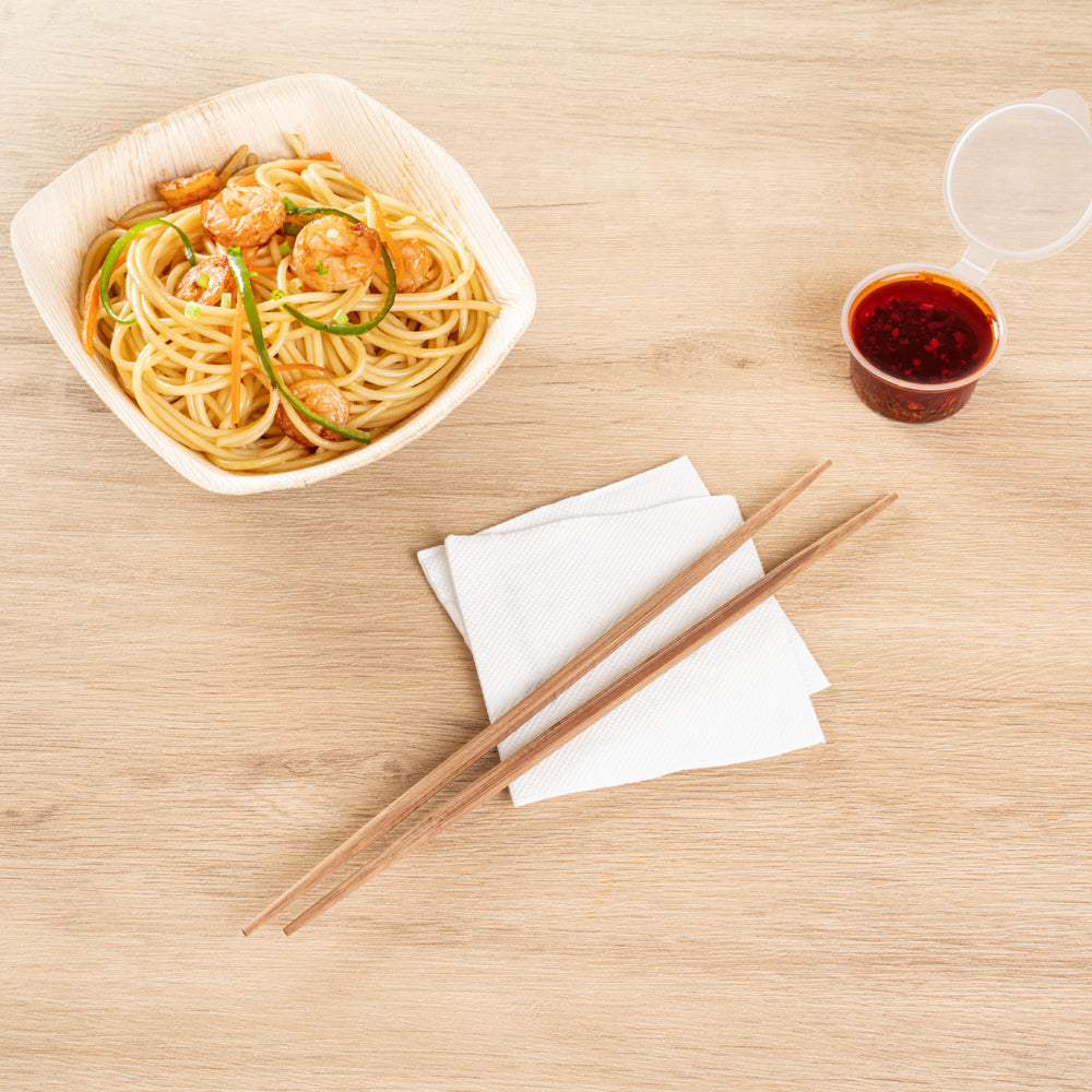 Bambuddha Brown Bamboo Contour Chopsticks - Eco-Friendly 9.5