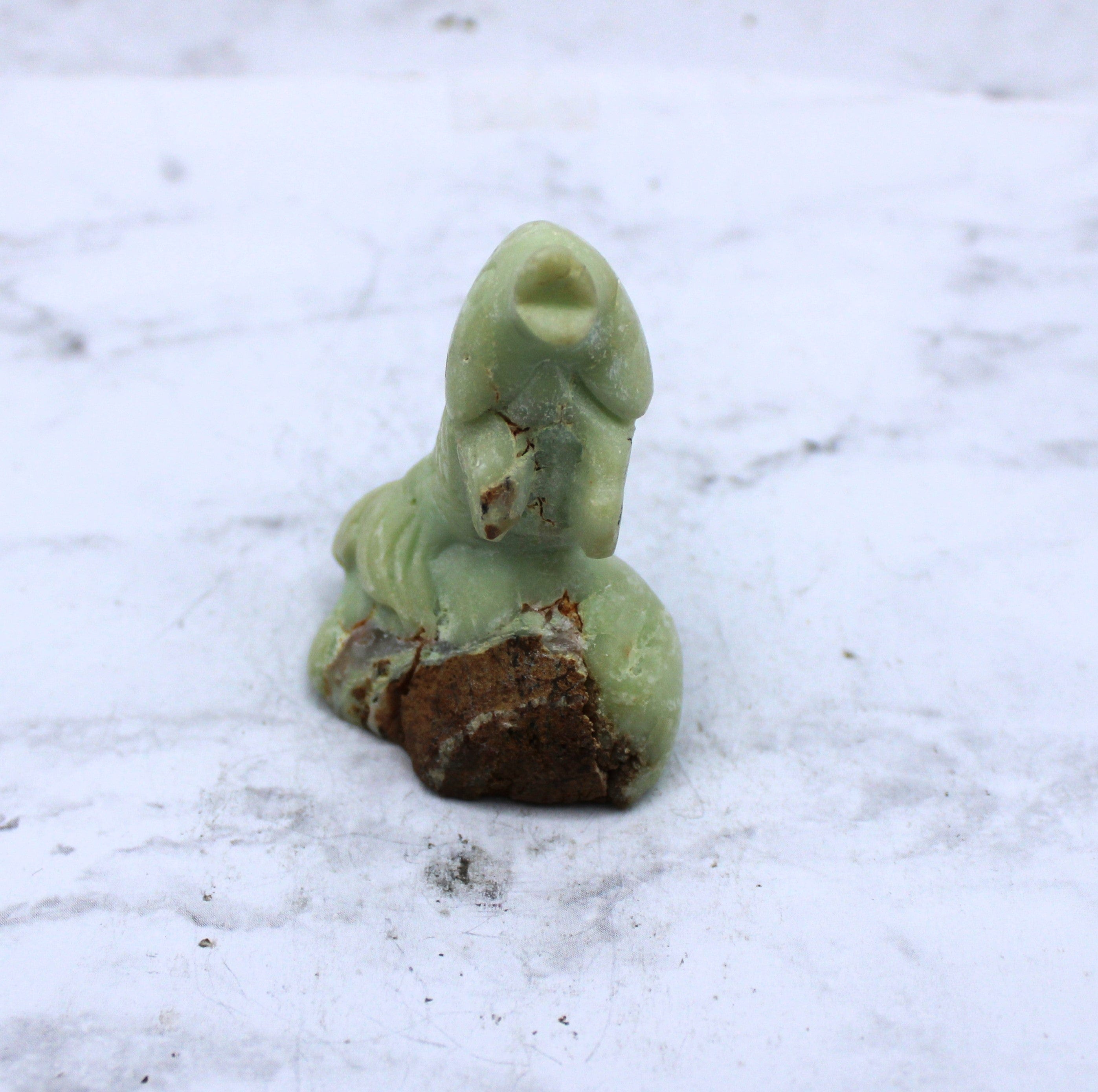 Natural Chrysoprase Fish Carving - Handmade Gemstone Sculpture for Home Decor, Feng Shui & Spiritual Healing | Perfect Gift for Collectors & Fish Lovers
