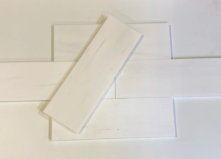 Premium Bianco Dolomite 4x12 Subway Tile - Polished or Honed Finish for Kitchen Backsplash & Bathroom Walls | Elegant Ceramic Wall Tiles for Modern Home Renovation