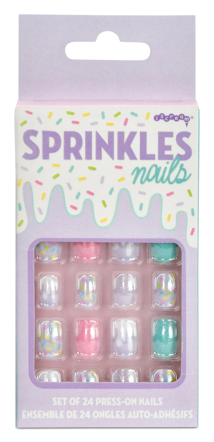 Premium Press On Nails with Sprinkles Design - Long Lasting Fake Nails for Women | Perfect for Parties, Weddings & Special Occasions