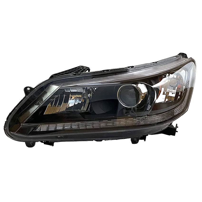 RAREELECTRICAL Replacement Halogen Headlight Assembly - Driver Side for 2013-2015 Honda Accord EX-L Sedan 2.4L (Part# 33150-T2A-A01/33150T2AA01/HO2502151) | Perfect for Night Driving & Foggy Conditions