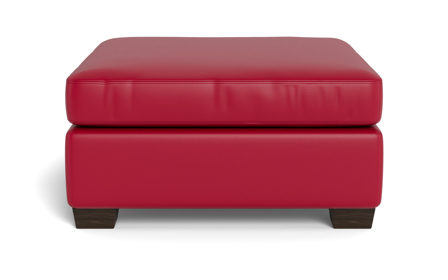 Premium Leather Cocktail Ottoman with Storage - Modern Footrest & Extra Seating for Living Room, Bedroom, or Office - Brown Faux Leather Tufted Design