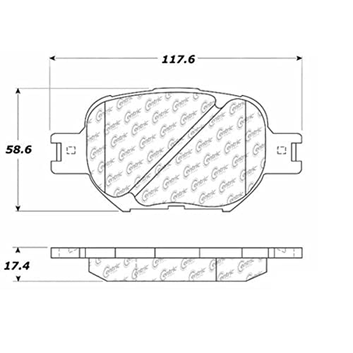 Centric Parts Posi-Quiet Ceramic Brake Pads - 105.08170 (Set of 3) | Low Noise, High Performance Braking for Sedans, SUVs & Trucks | Perfect for City Driving & Highway Commuting