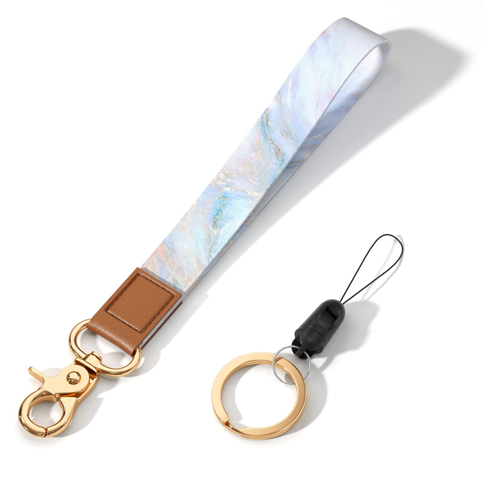 Stylish Wrist Lanyard Keychain for Women & Men - Secure Holder for Car Keys, ID Badges, Cards, Wallet & Phone - Perfect for Work, Travel & Outdoor Activities