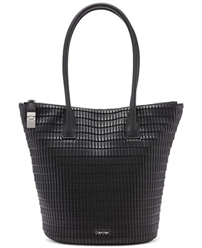 Black/Silver Pleated Grid