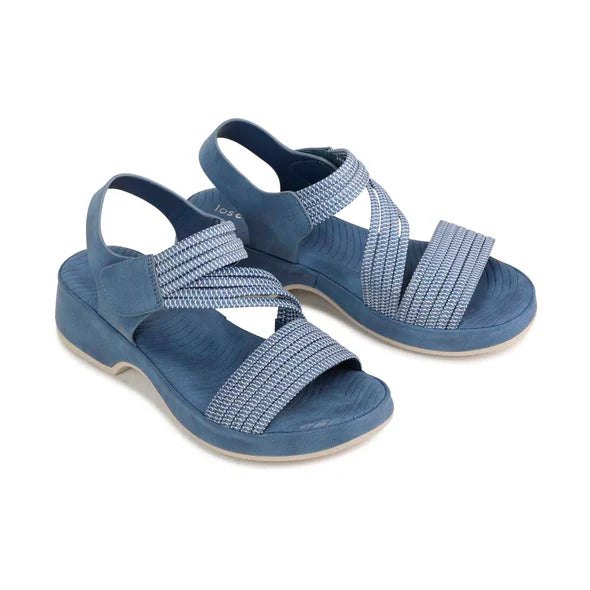 Los Cabos Sportz Denim Sandals for Men & Women - Comfortable Beach Walking Shoes with Adjustable Straps - Perfect for Summer, Travel, and Outdoor Activities