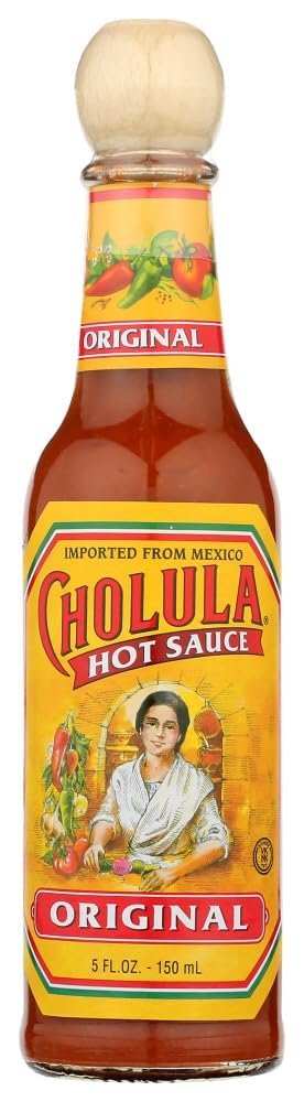 Cholulas Original Mexican Hot Sauce - 5 Ounce (2 Pack) - Authentic Flavor for Tacos, Burritos & Eggs - Packed by Azeko - Perfect for Cooking, Grilling & Spicing Up Meals