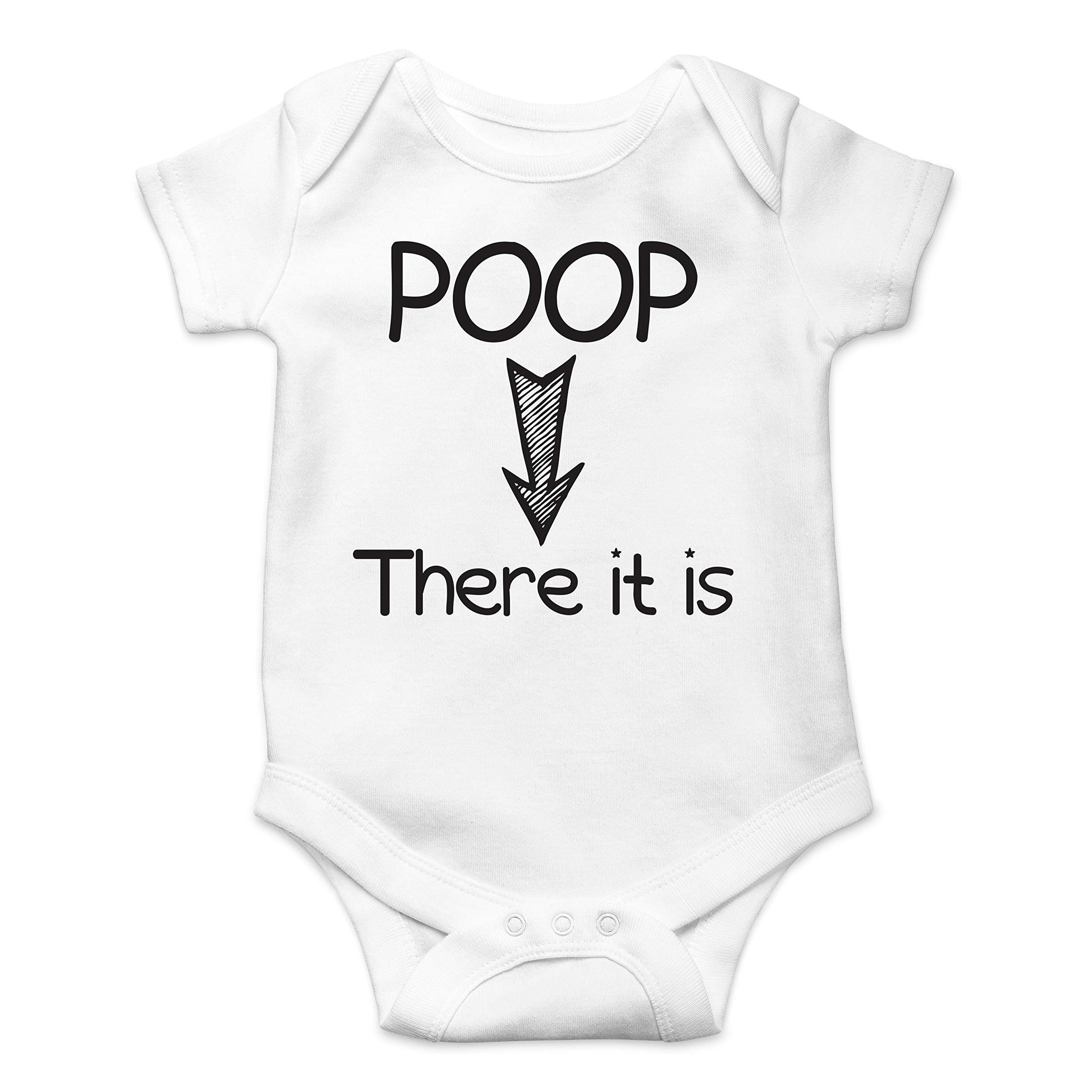 Funny Baby Bodysuit - Poop There It Is Cute Onesie for Newborns & Infants - Baby Girl & Boy Outfits - Perfect for Playtime, Photo Shoots & Gifts