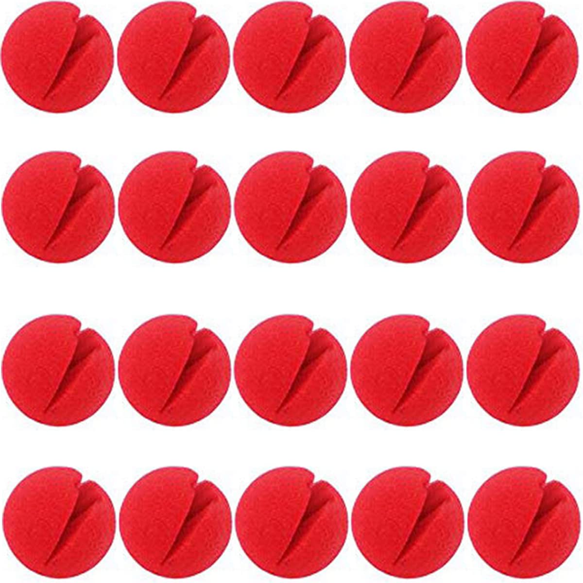 TIHOOD 20PCS Red Sponge Noses - Funny Clown Nose for Halloween, Christmas, Cosplay, Costume Parties & Festive Events - Perfect for Pranks, Dress-Up & Comedy Performances