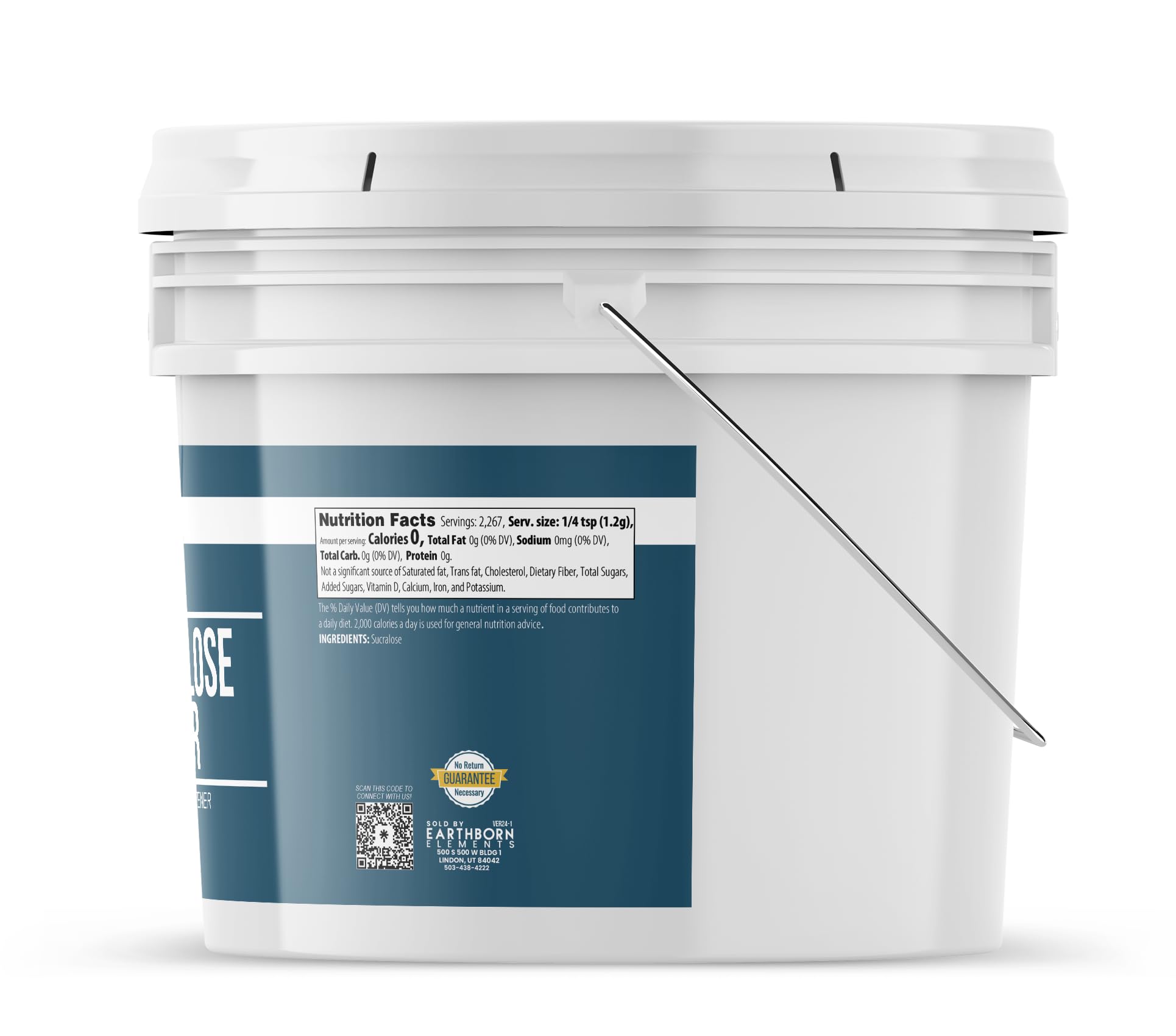 **Earthborn Elements Sucralose Powder 1 Gallon - Zero Calorie Sugar Substitute for Cooking, Baking & Beverages - Keto, Diabetic & Low-Carb Sweetener for Coffee, Tea & Desserts**