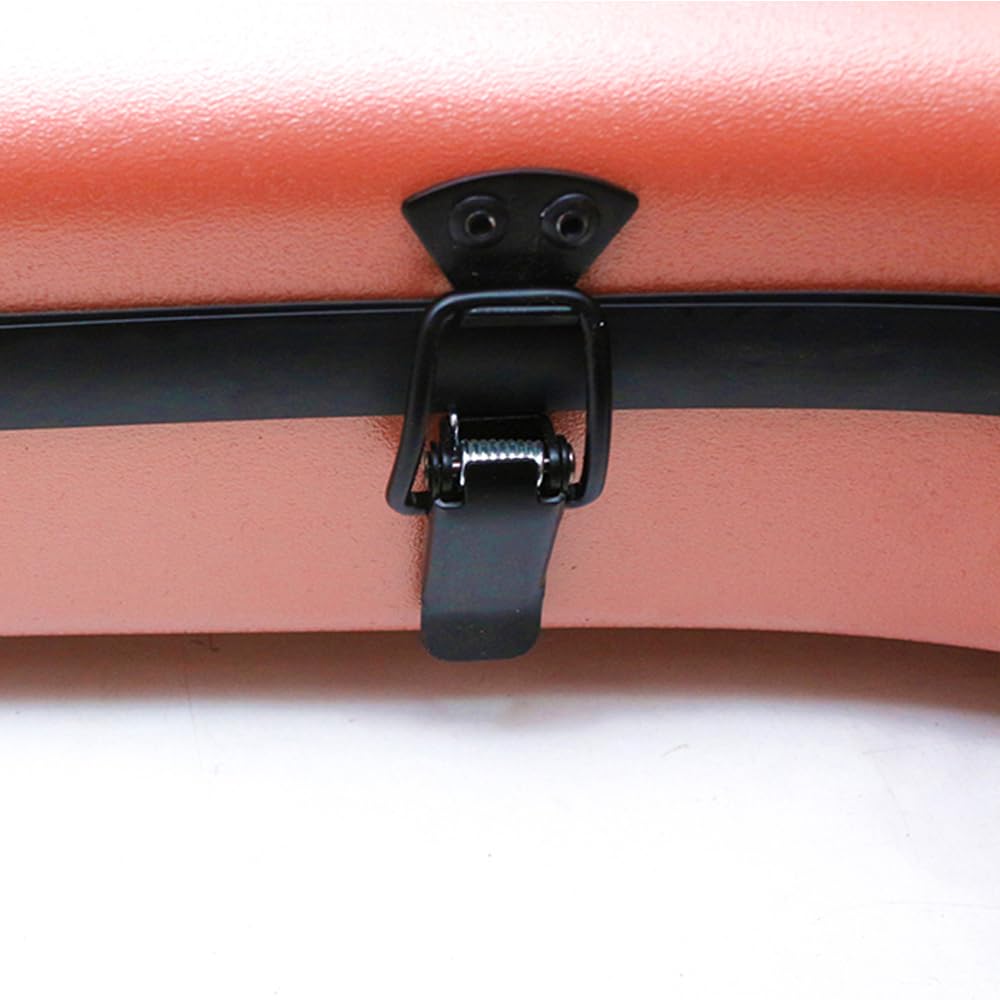 Premium 4/4 Violin Hard Case - Carbon Fiber Lightweight Triangular Design with Adjustable Back Straps & External Accessory Storage Bag (Pink) - Perfect for Travel, School, Performances & Professional Musicians