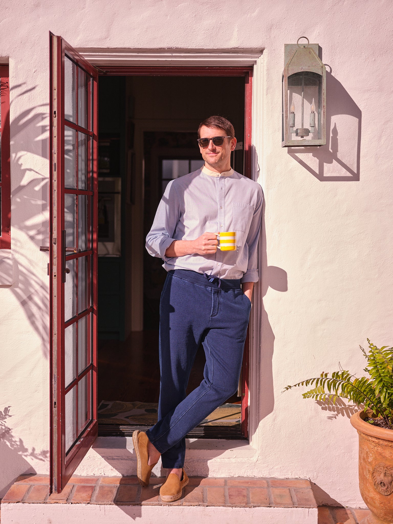Monterey Pant - Dark Wash Indigo Loopback Terry Casual Pants for Men | Comfortable Lounge & Everyday Wear