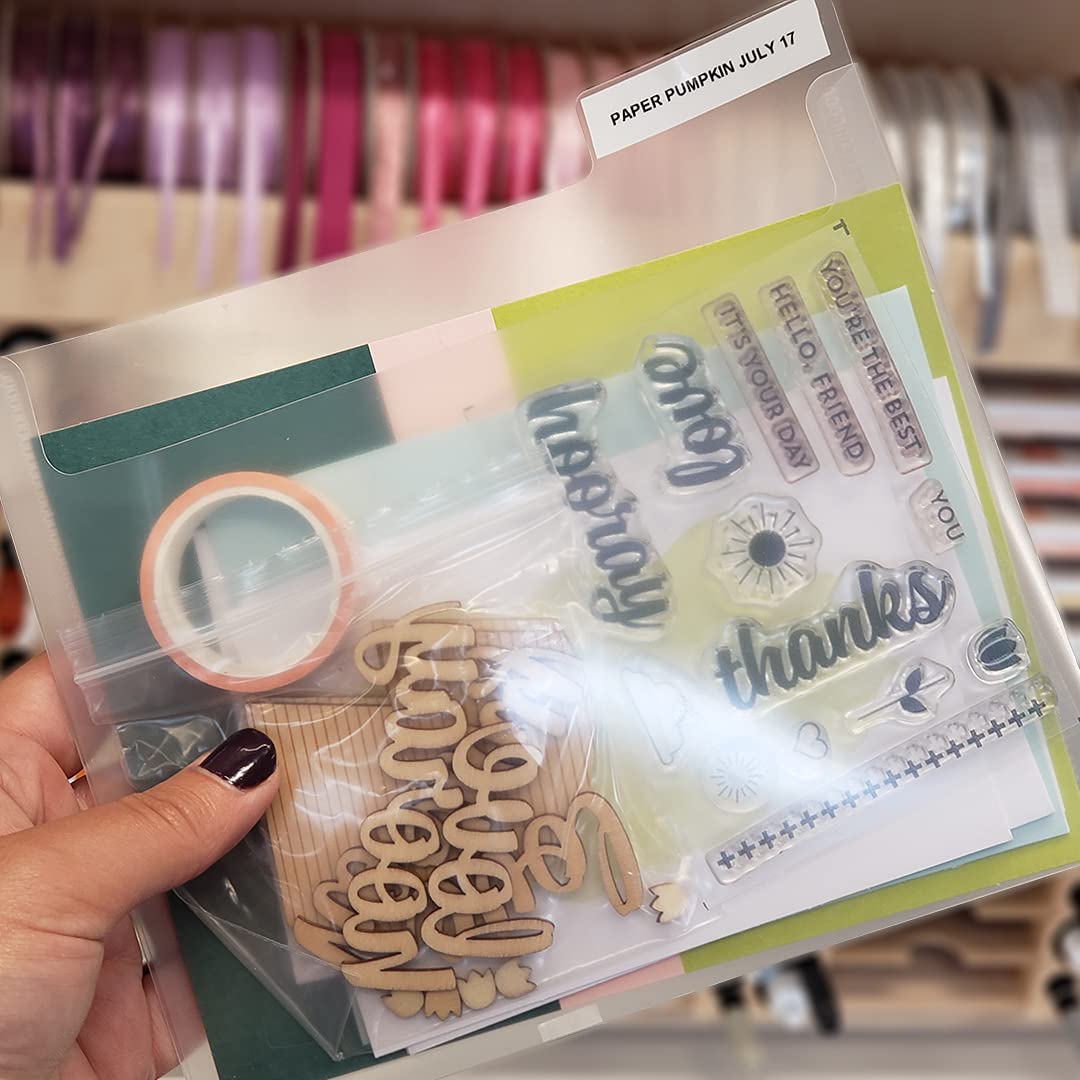 Stamp-n-Storage Craft Organizer Pockets - Clear Plastic Storage Pouches for Scrapbooking, Card Making & DIY Projects - Perfect for Craft Room, Office & Home Organization
