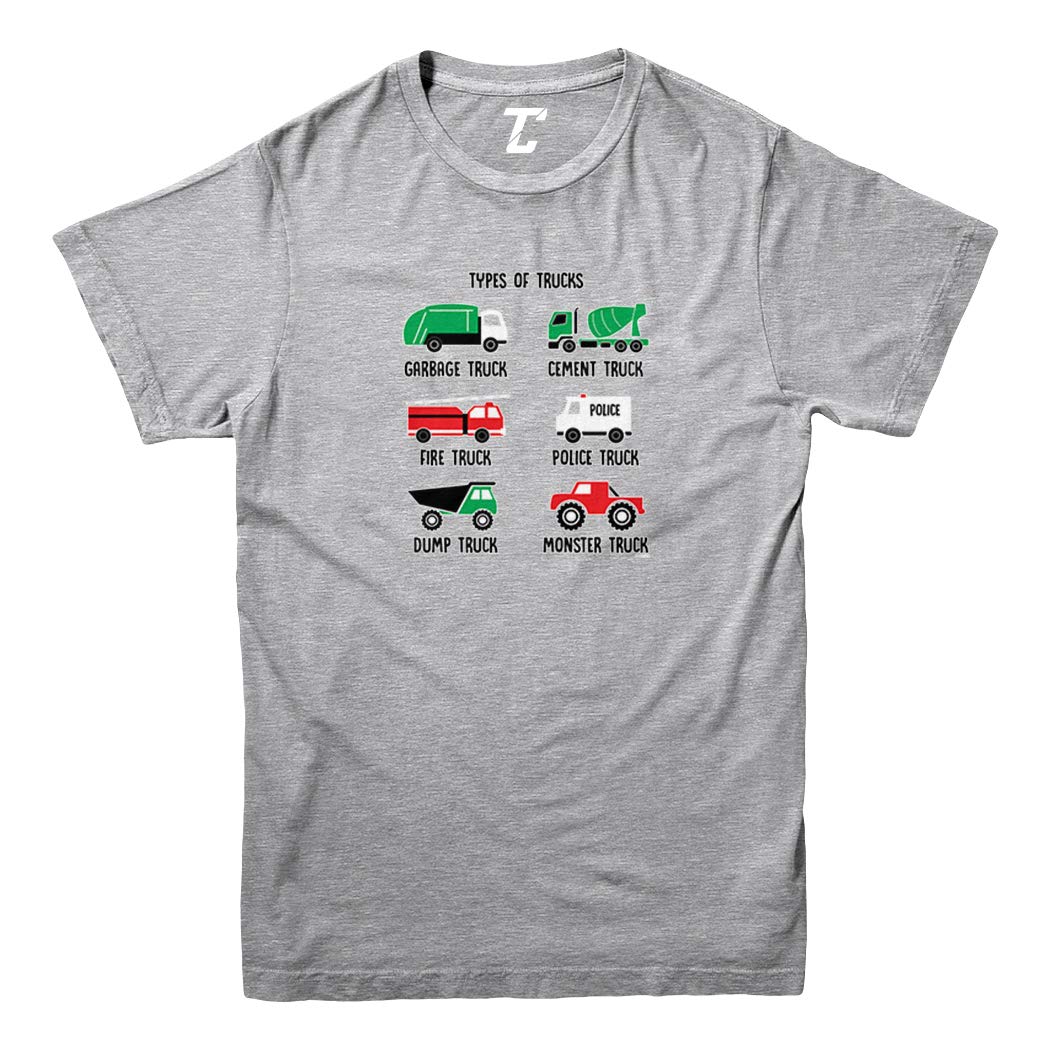 Types of Trucks - Garbage Monster Fire Truck Youth T-Shirt for Kids | Cool Graphic Tee for Truck Lovers & Firefighter Fans