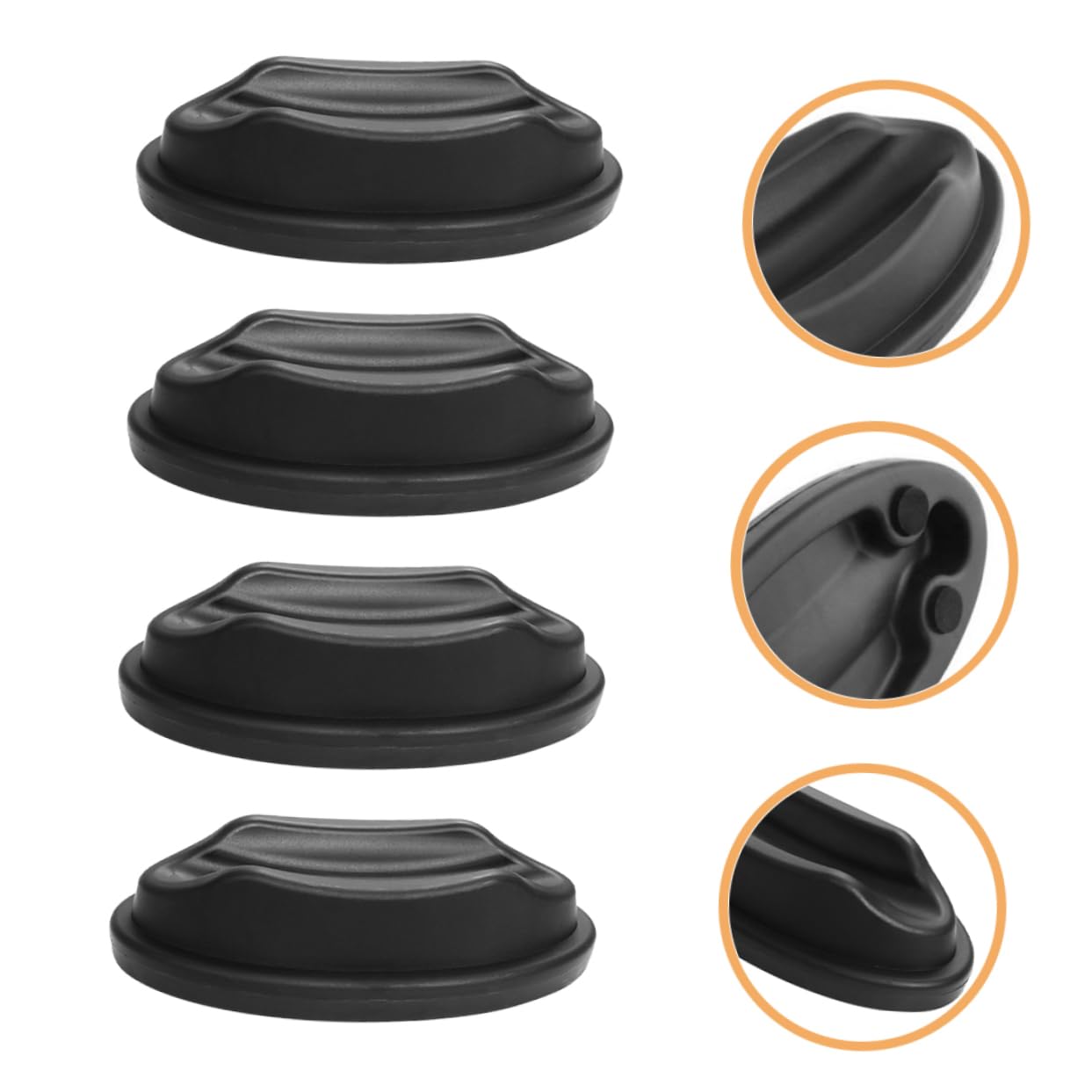 BESPORTBLE 4 Pack Mountain Bike Wheel Stabilizer Support Blocks - Bike Trainer Climbing Stand & Plastic Bike Mat for Indoor Cycling Training - Perfect for Home Gym, Exercise Bike Setup, and Cycling Workouts