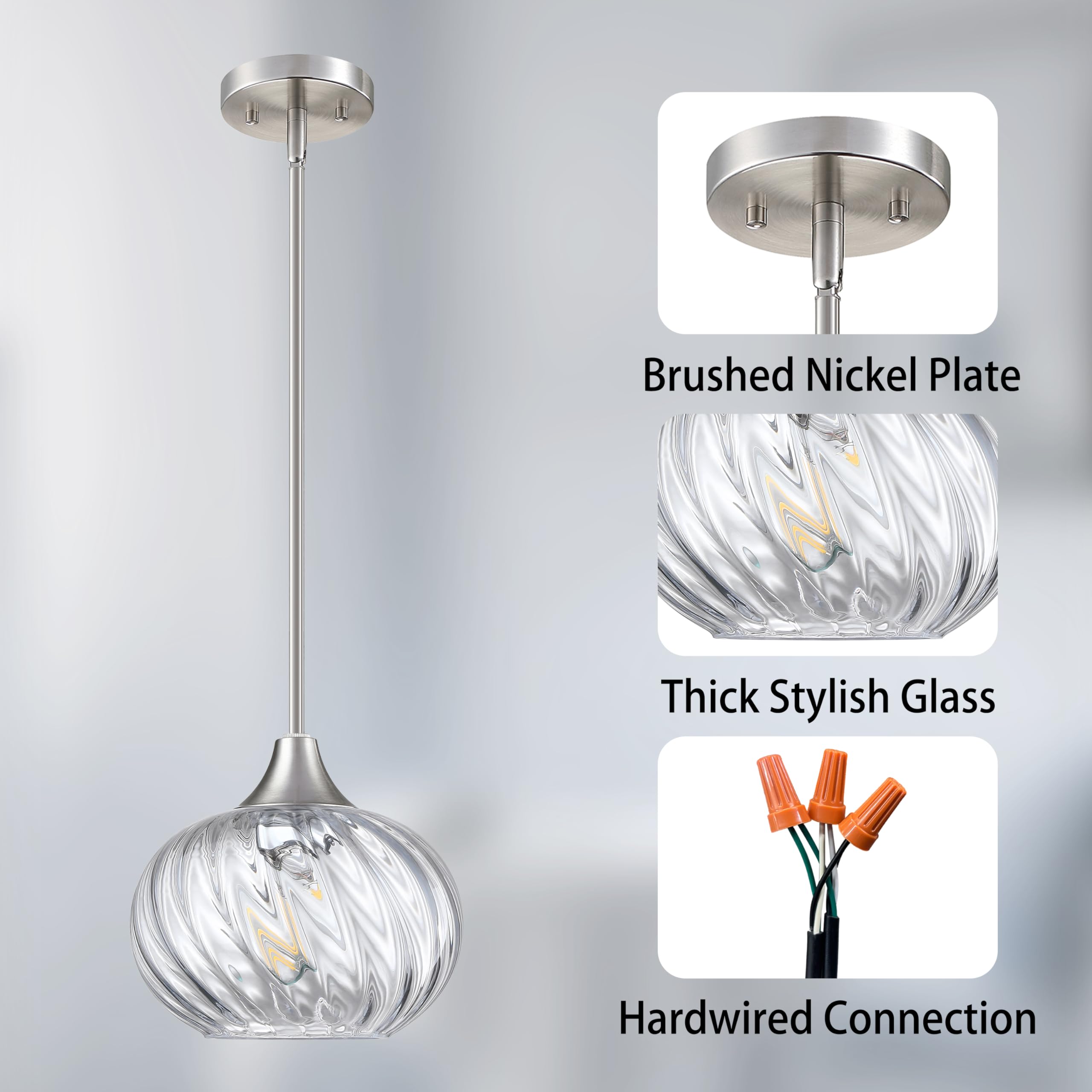3 Pack Modern Farmhouse Pendant Lights - 7.75