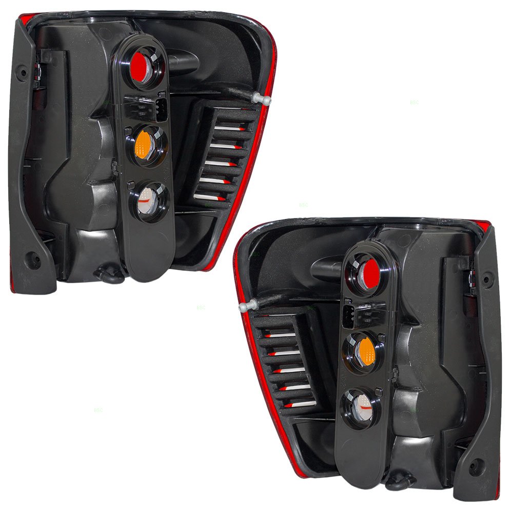 Brock Replacement Tail Lights Lens with Circuit Boards for 2002-2004 Jeep Grand Cherokee - Driver & Passenger Side - Compatible with Part #55155138AJ - Perfect for Night Driving & Vehicle Restoration