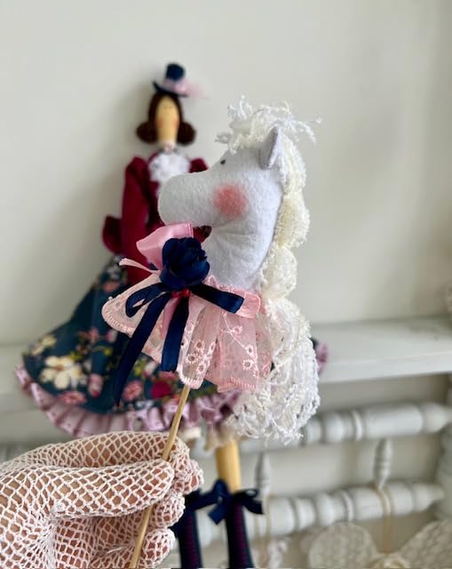 Tilda Mademoiselle Adelina Handmade Rag Doll - Regency & Rococo French Court Style Art Doll | Romantic Princess Gift for Girls | Perfect for Tea Parties, Nursery Decor & Collectible Displays