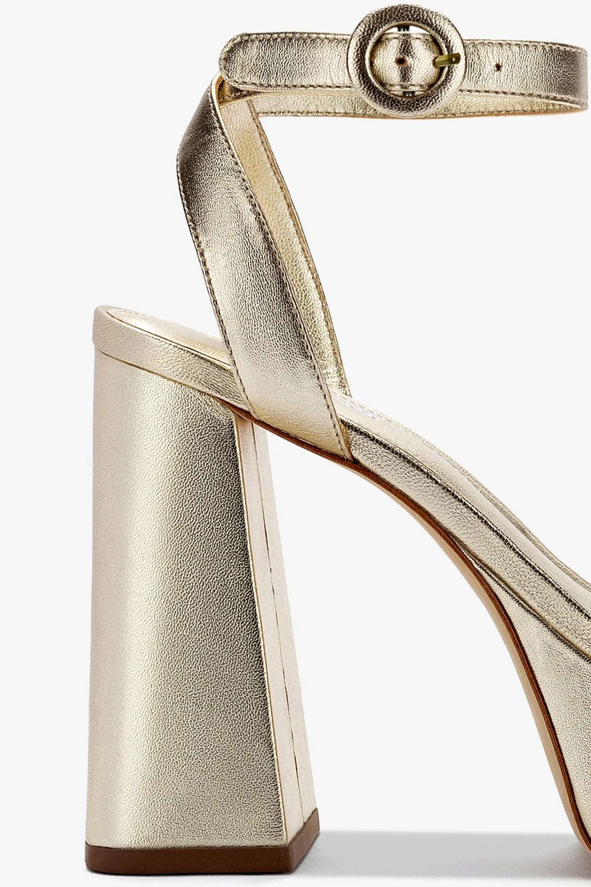 Gold Metallic Leather Dolly Sandal - Women's Comfortable Strappy Sandals for Summer, Beach, and Casual Outings