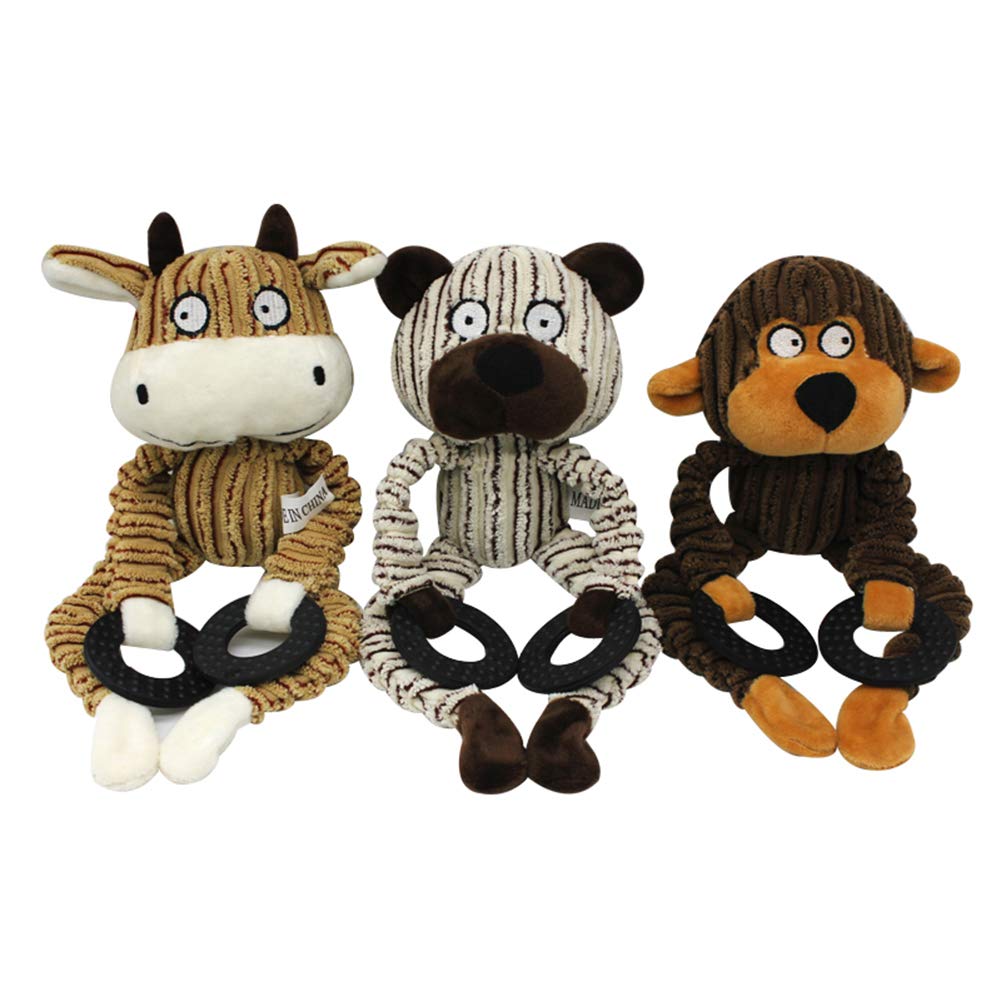 Premium Squeaky Plush Toy for Dogs & Cats - Interactive Chew Bear Toy for Biting & Play - Perfect for Indoor & Outdoor Pet Playtime