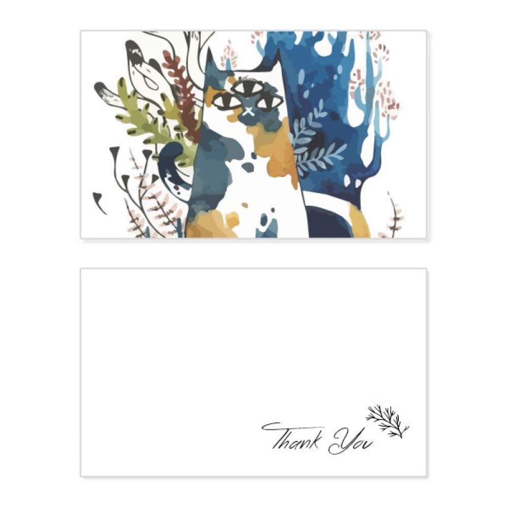 Three Eyes Cat Watercolor Greeting Card - Animal Thank You, Birthday, Wedding, Appreciation Card Set | Perfect for Special Occasions & Heartfelt Messages