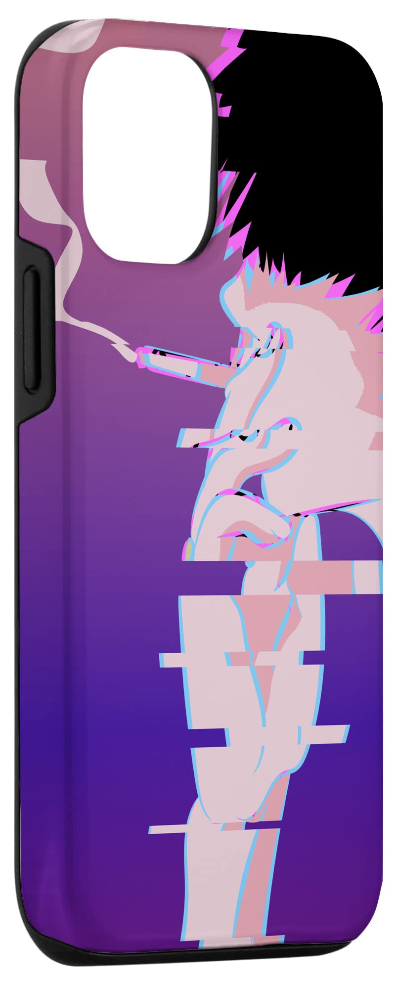 iPhone 12/12 Pro Anime Aesthetic Case - Japanese Vaporwave Smoking Sad Boy Design | Trendy Protective Cover for Gaming, Tech Enthusiasts & Anime Fans