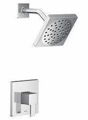 Moen UTS2712EP 90 Degree M Core 2 Series Shower Trim in Chrome - Eco Performance Water-Saving Showerhead for Modern Bathrooms