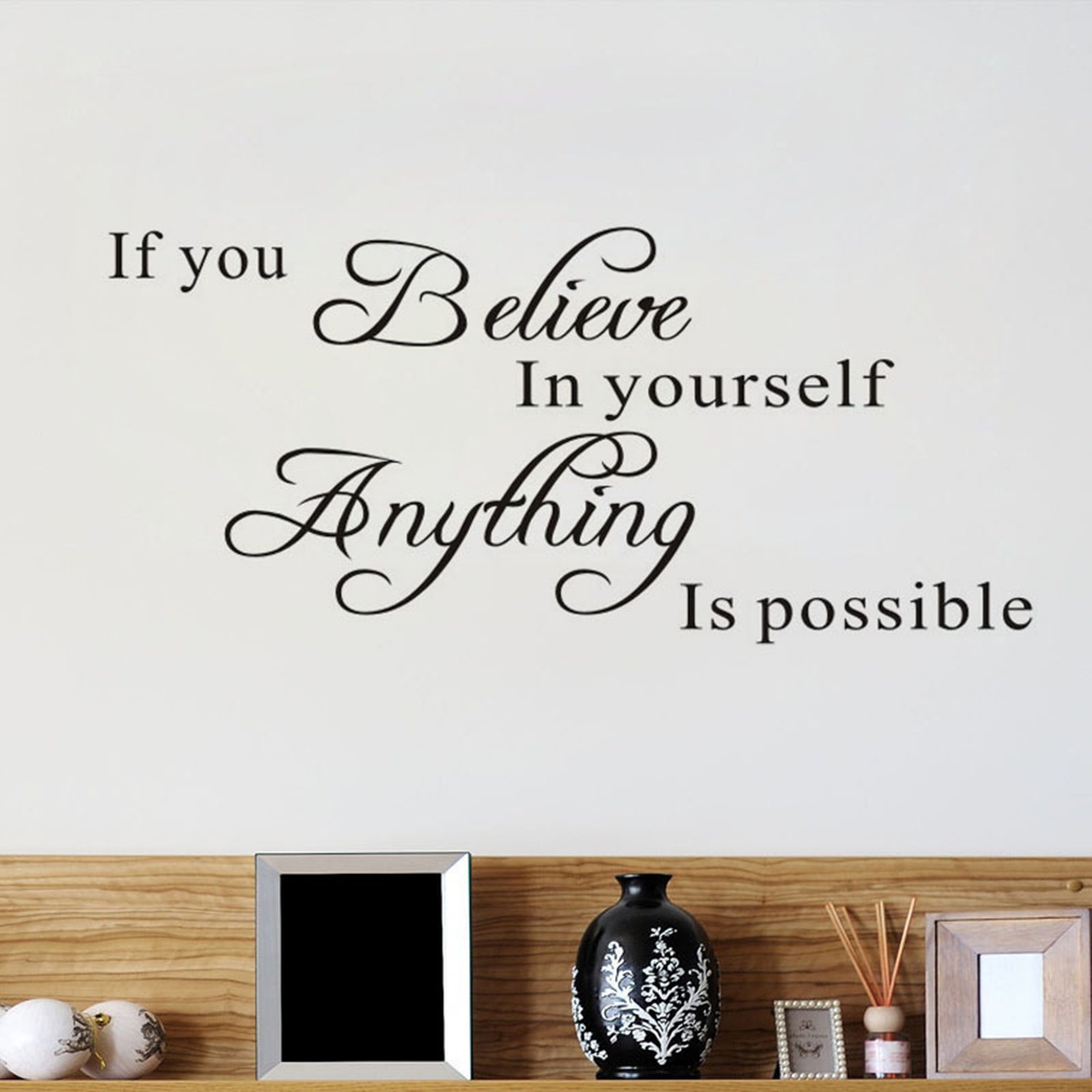 Inspirational Waterproof Removable Wall Sticker - Motivational Quote DIY Home, Office & Room Decor - Perfect for Bedroom, Nursery, Classroom and Workspace Decoration