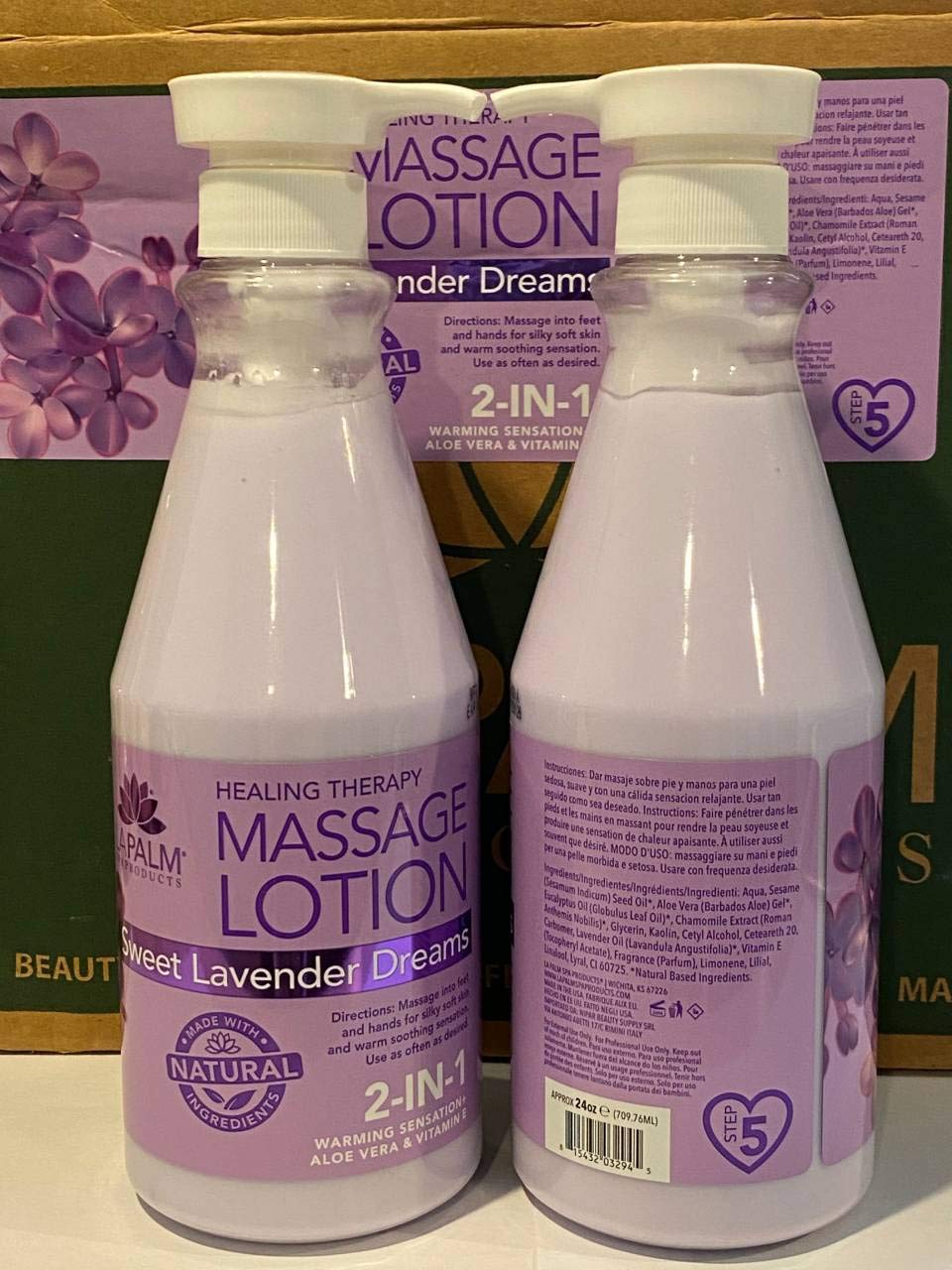 Sweet Lavender Dreams Healing Therapy Massage Lotion - 24oz (2 Pack) | Relaxing Aromatherapy for Stress Relief & Muscle Recovery - Perfect for Spa, Home Massage & Self-Care Routines