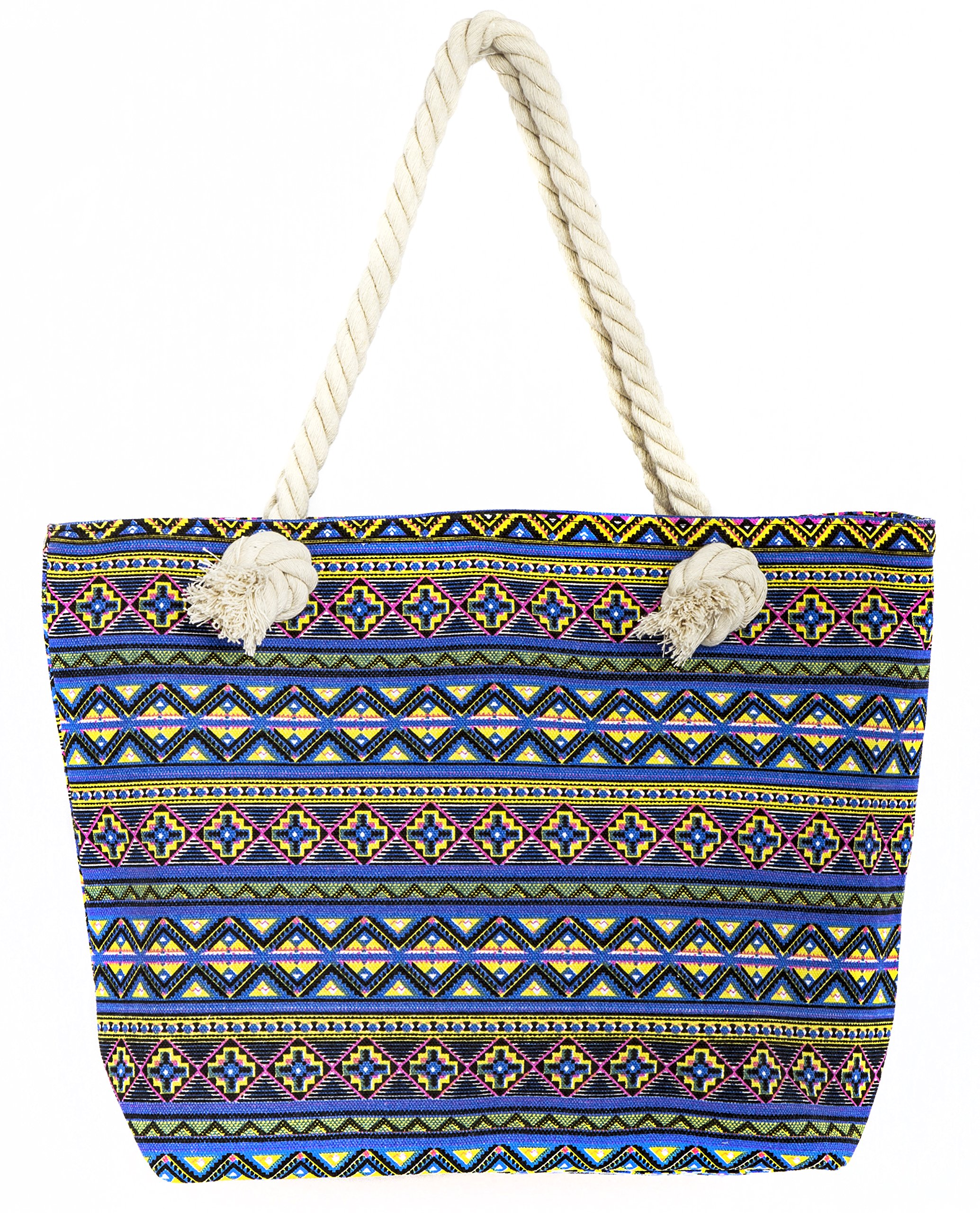 Durable Waterproof Tote Bag for Women - Lightweight Travel Beach Bag with Zipper Pockets - Perfect for Shopping, Gym, Work & Vacation