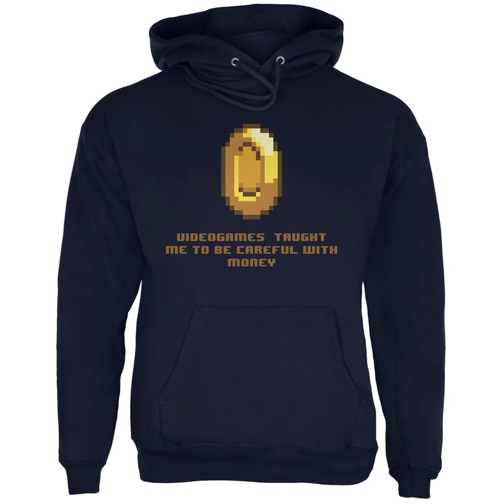 Old Glory Video Games Navy Adult Hoodie - Small | Budget-Friendly Gaming Apparel for Casual Wear & Outdoor Adventures