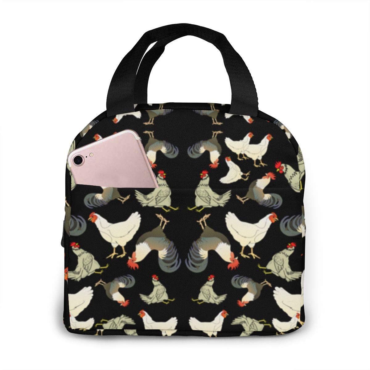 Insulated Chicken & Rooster Lunch Bag for Work, School, Picnic
