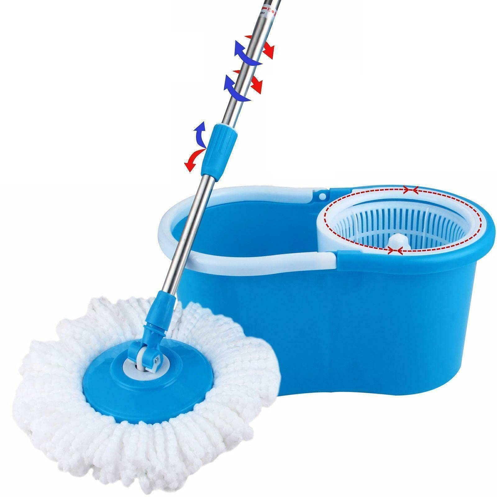 360° Rotating Spin Mop with Wringer - Microfiber Magic Bucket for Home & Office Cleaning