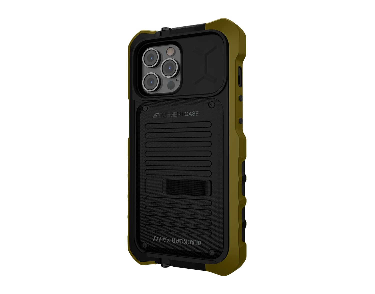 Element Case Black Ops Tactical Shockproof iPhone 13 Pro Max Case with Wallet & Kickstand - OD Green (EMT-322-252FV-02) | Rugged Protection for Outdoor Adventures, Military Use & Daily Commute