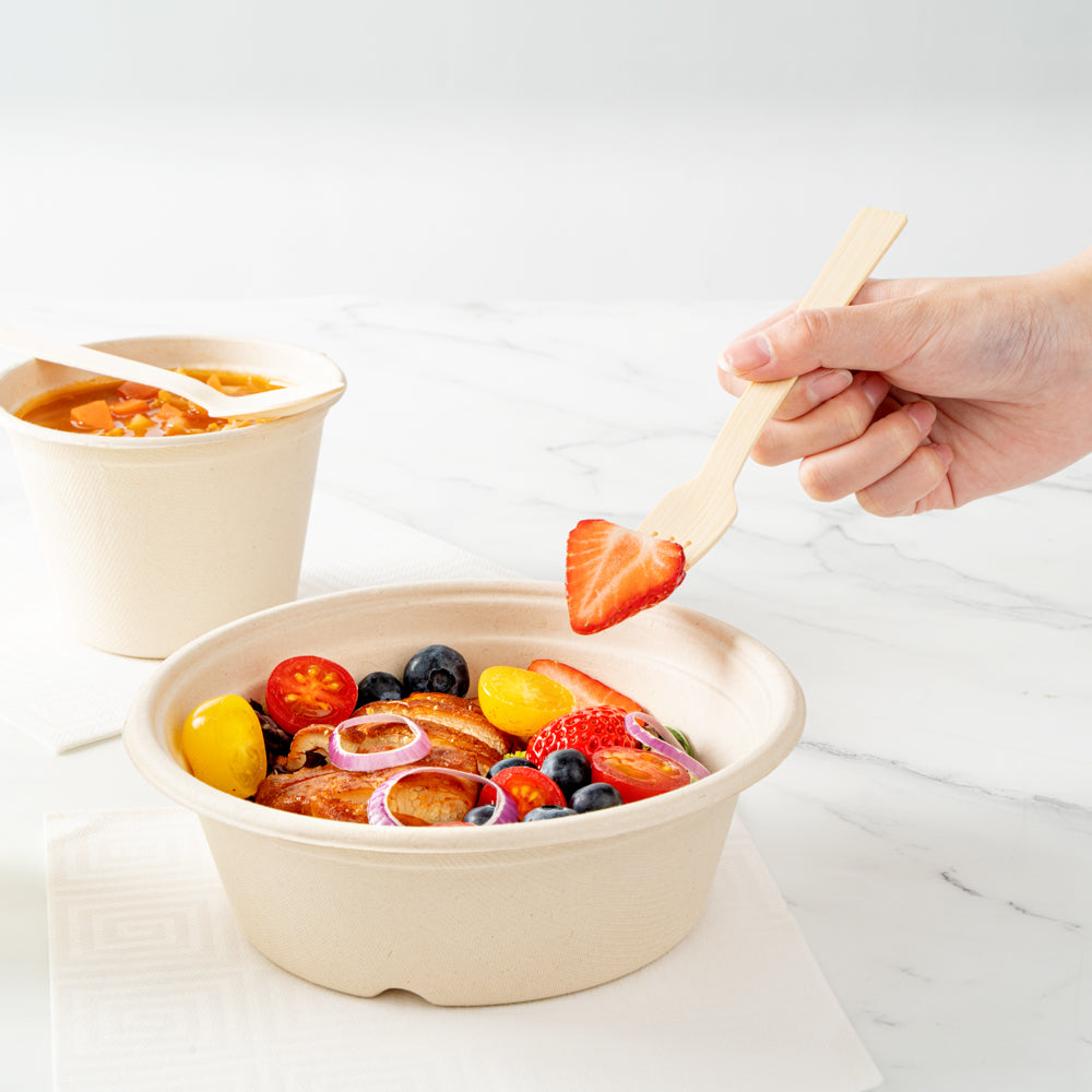 Eco-Friendly Bamboo Disposable Forks - 100 Count, 7 Inch Biodegradable Cutlery with Kraft Paper Pouch | Perfect for Picnics, Parties, Camping & Sustainable Dining
