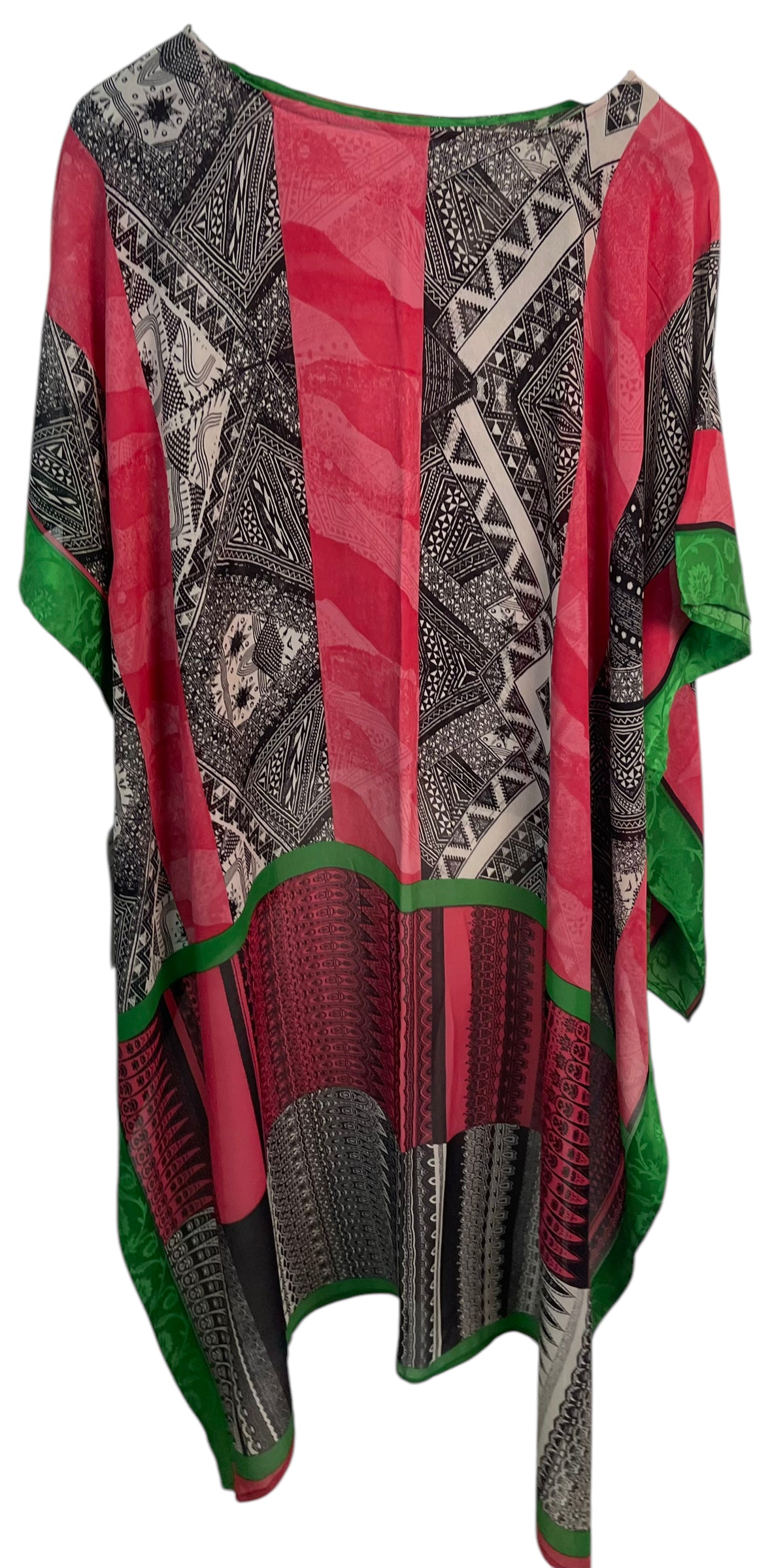 PRG6091 Sheer Avatar Pure Silk Hi Lo Top - Elegant & Comfortable Women's Blouse for Casual Wear, Parties & Special Occasions