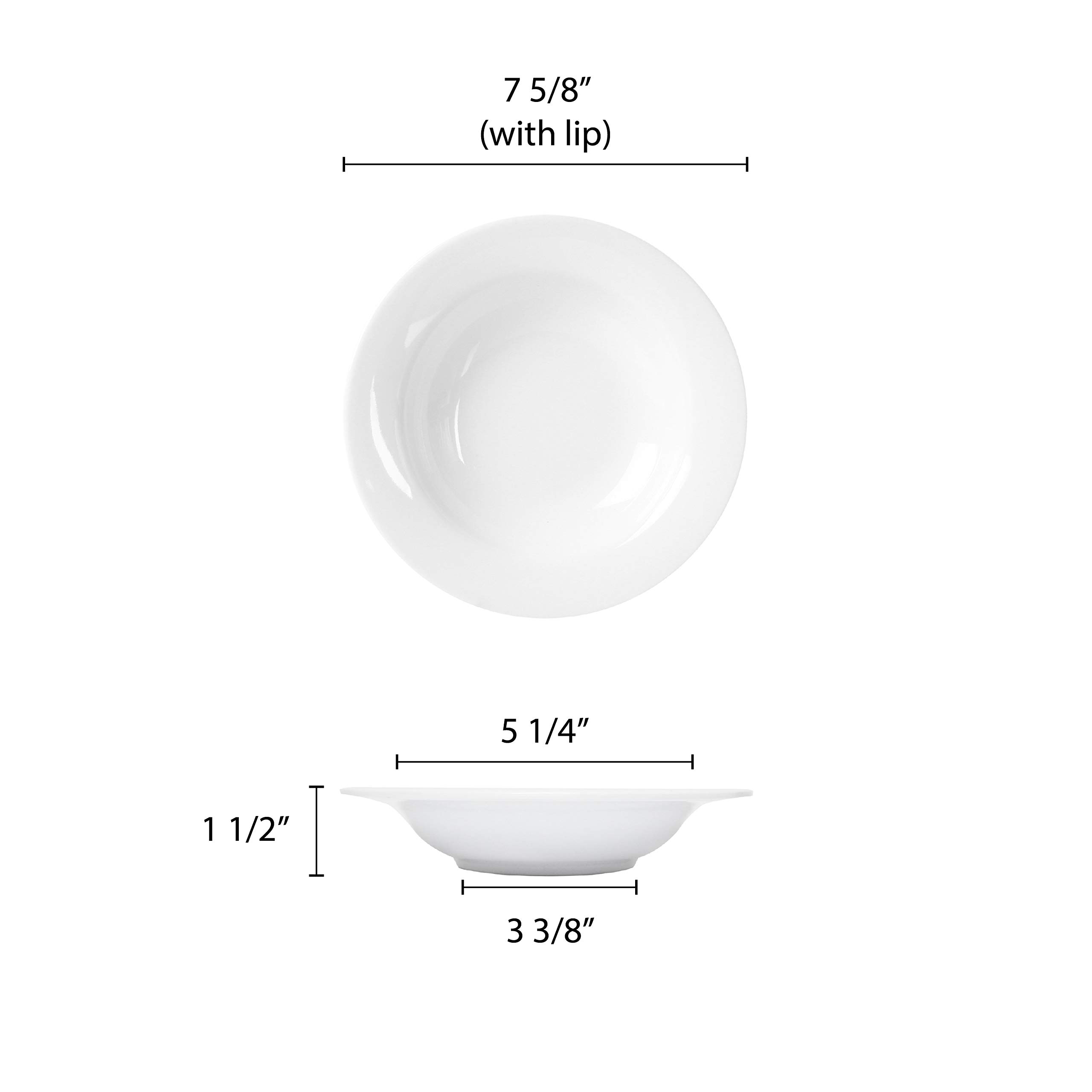 Thunder Group White Melamine Salad Bowl Set - 8 oz, 7 3/4