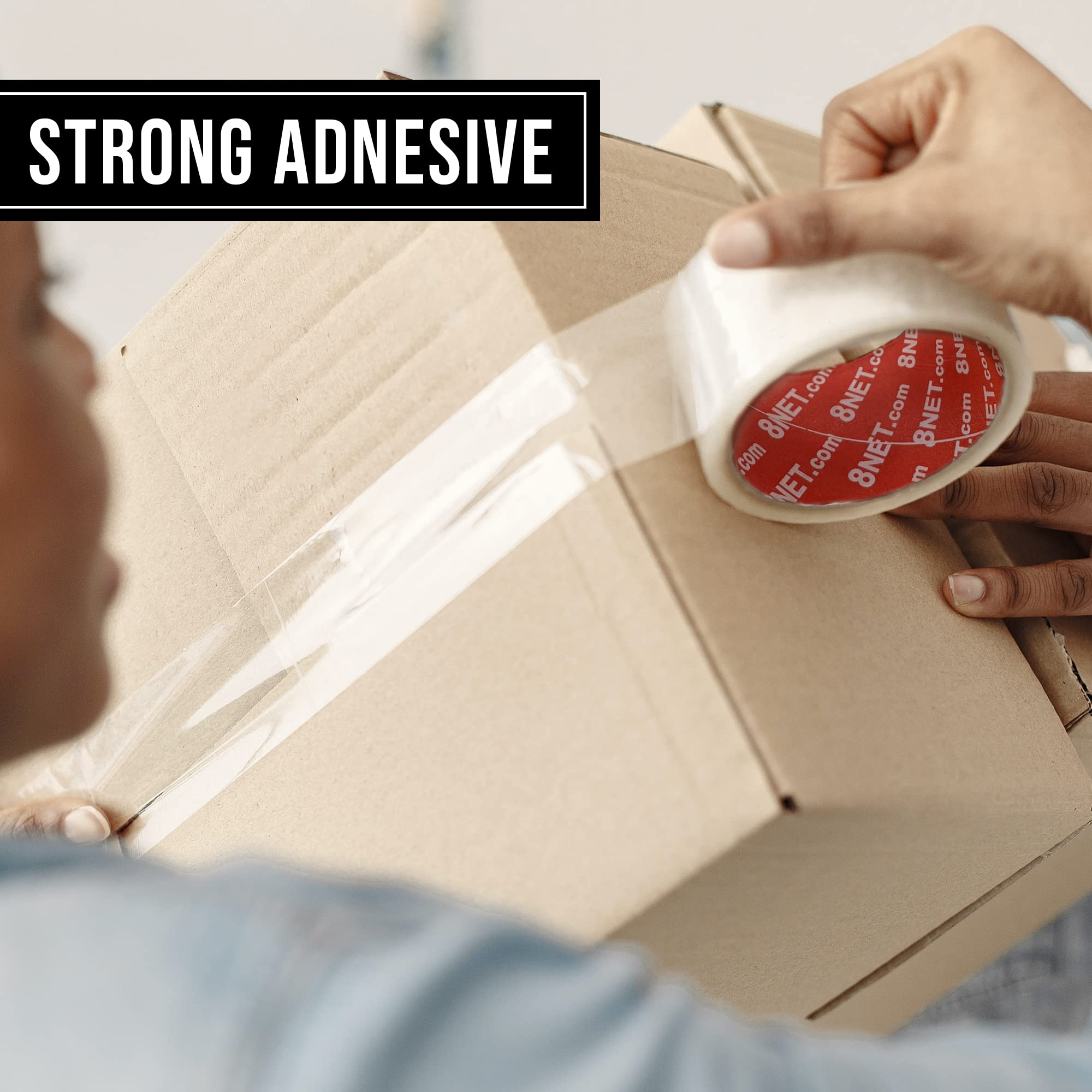 8NET Brown Packing Tape, 2.0 mil Thick 3
