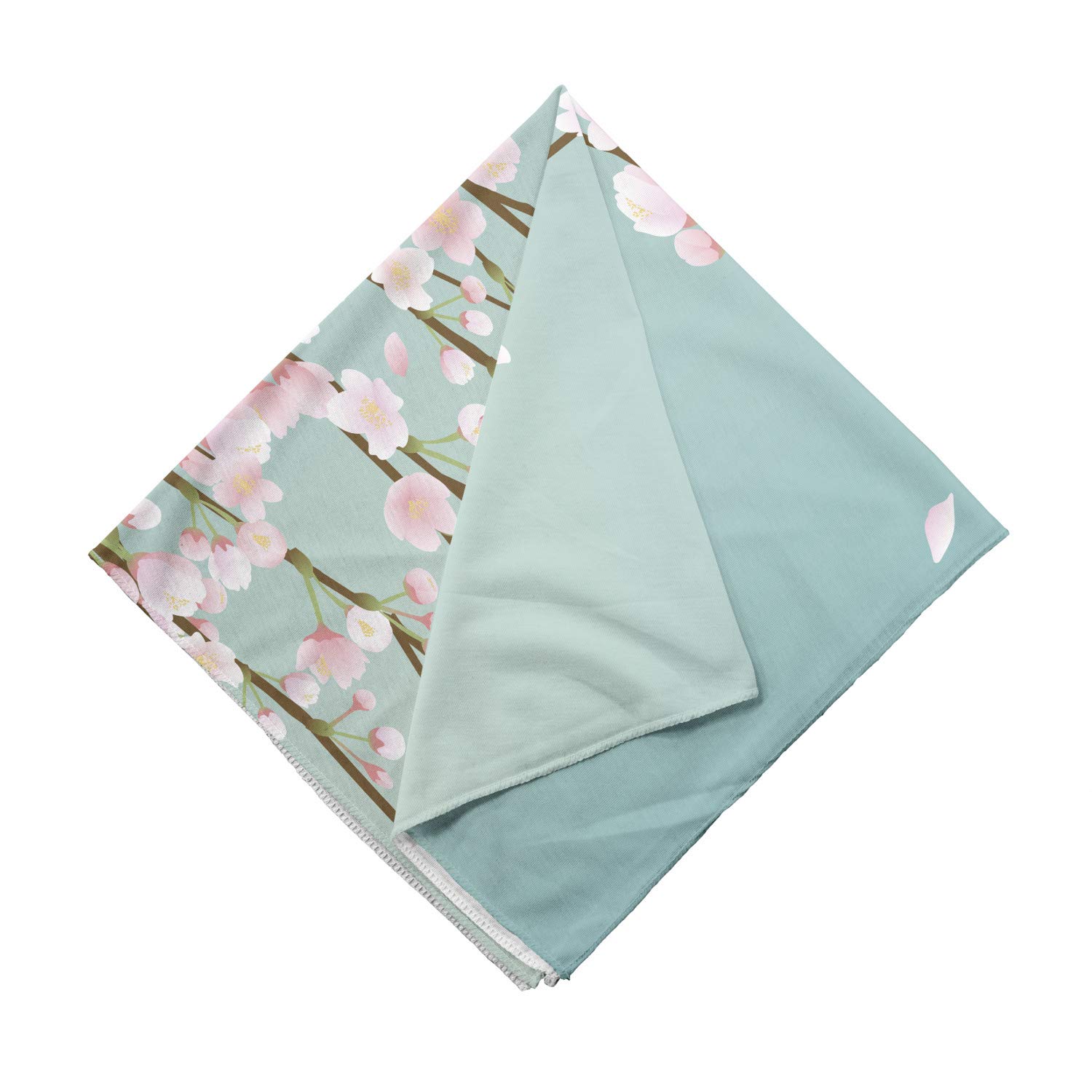 Ambesonne Cherry Blossom Bandana Scarf - Floral Weeping Flower Design, Unisex Head Wrap & Neck Tie for Men Women - Perfect for Outdoor Activities, Music Festivals & Fashion Accessories