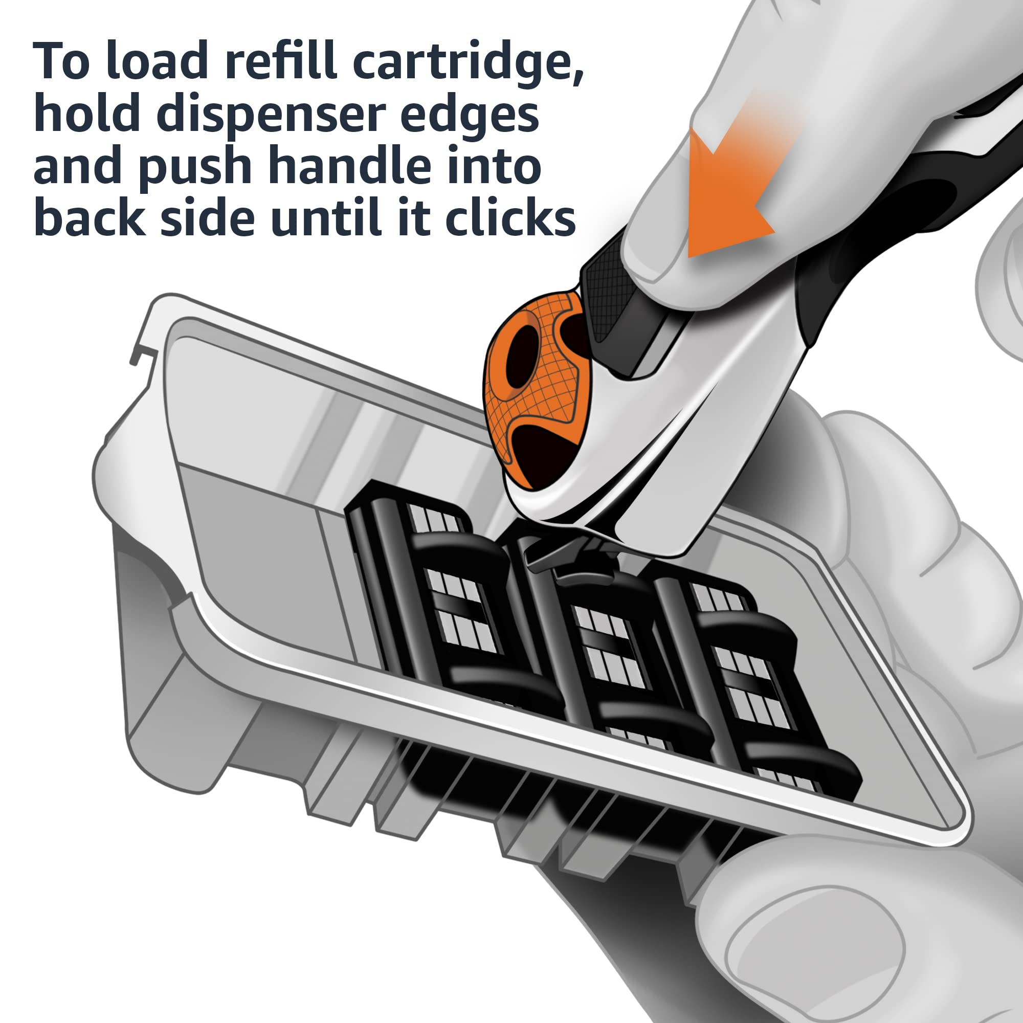 Amazon Basics 3-Blade Razor Refills for Men - 12 Cartridges with Dual Lubrication | Compatible with Amazon Basics Razor Handles | Smooth Shaving for Face, Body & Head | Premium Shaving Essentials for Daily Grooming Routine