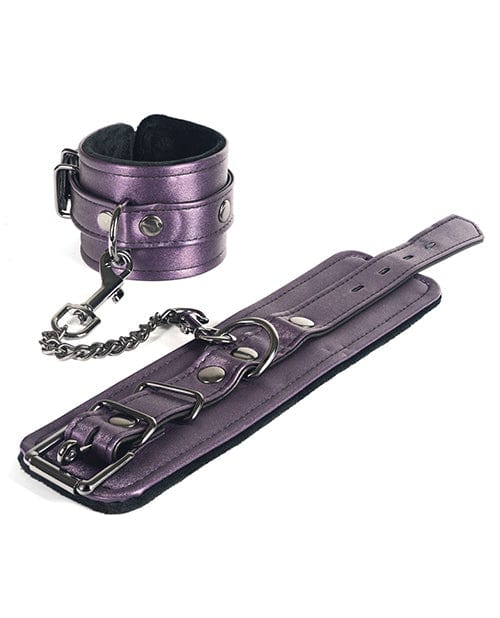 Spartacus Galaxy Legend Faux Leather Wrist Restraints - Purple Handcuffs for Adults, BDSM Gear, Role Play Accessories - Perfect for Couples, Cosplay, and Fantasy Scenes